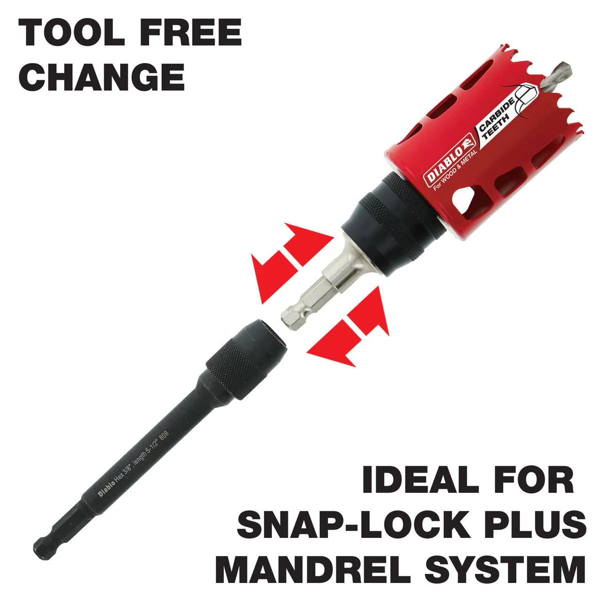 Diablo 140mm Universal Extension for Drills - Quick-Change Tool Accessory - Image 4