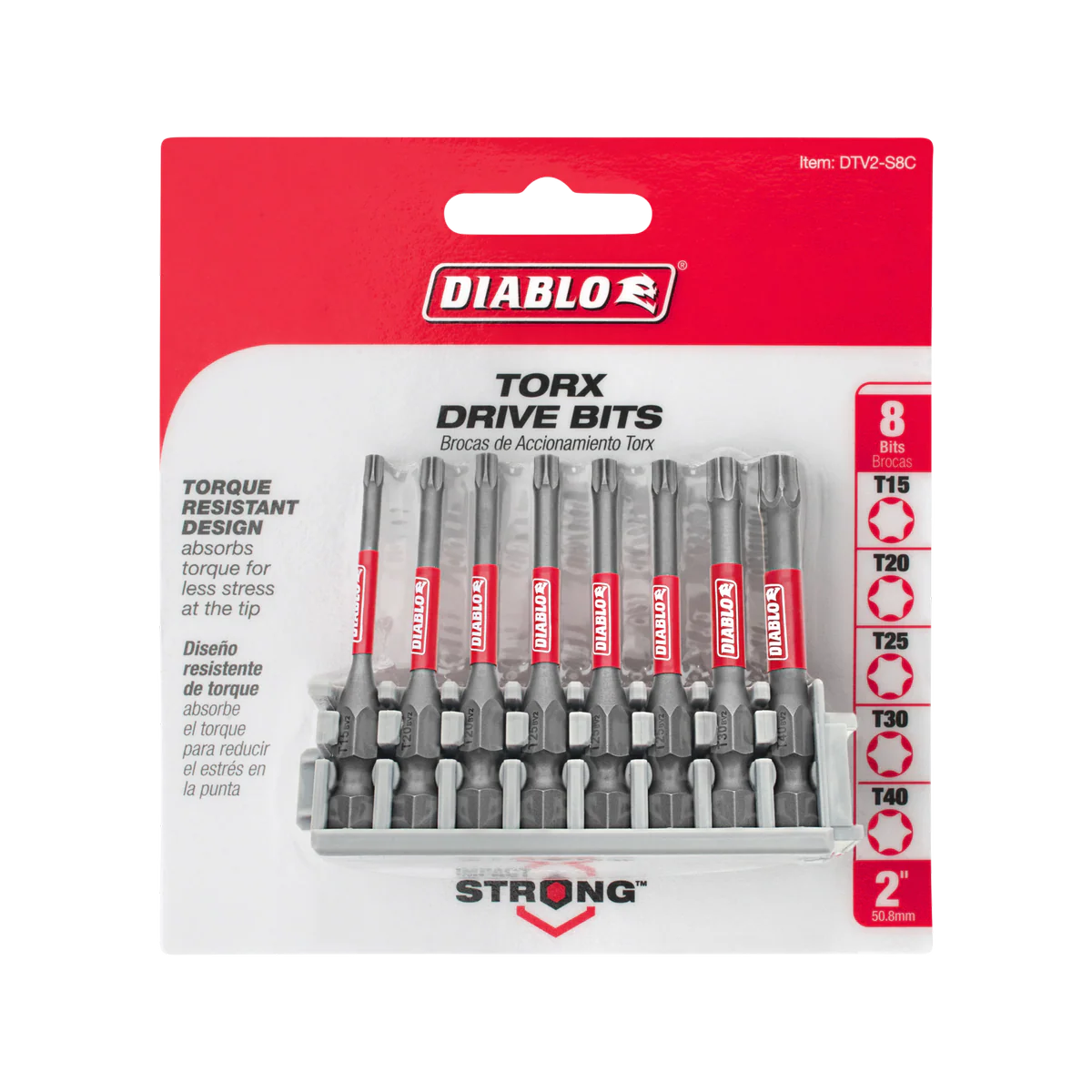 Diablo 50mm Torx Modular Set Clip 8 Pack - Durable - Precision Engineered