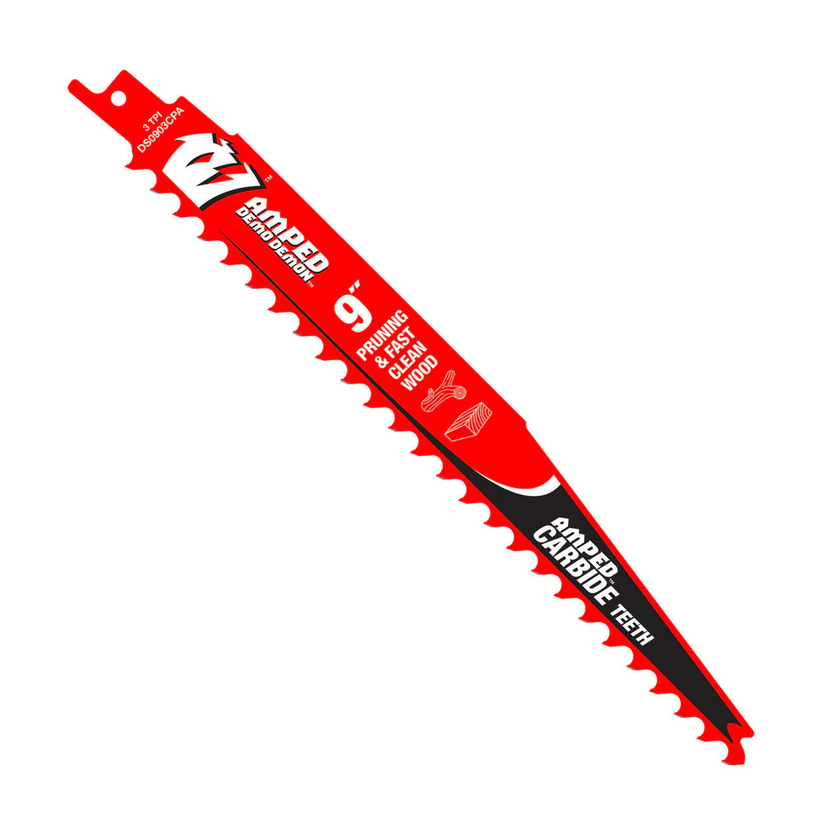 Diablo 9 Amped Demo Demon Carbide Reciprocating Saw Blade 305mm - Pruning & Clean Wood - Durable & Efficient Cutting - Image 2