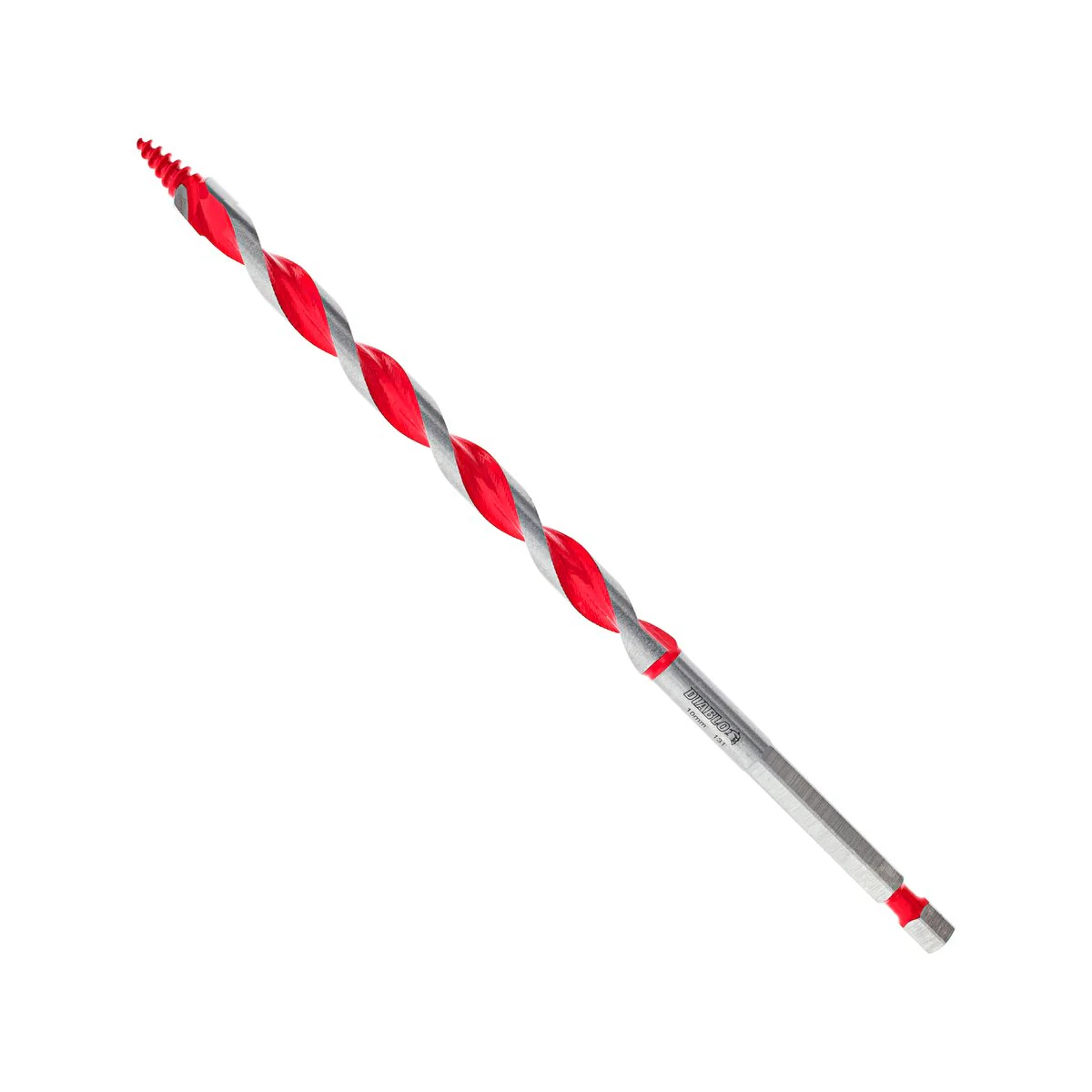 Diablo Auger Bit - 10 x 190mm - Red - Dura-Tip™ - Self-Feeding Design - Image 2