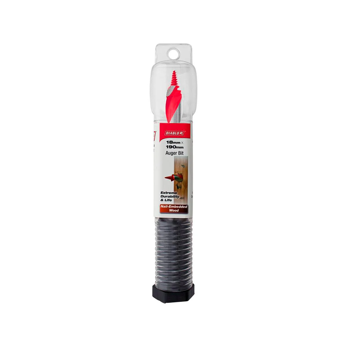 Diablo Auger Bit 18mm x 190mm - Self-Feeding Dura-Tip™ for Wood