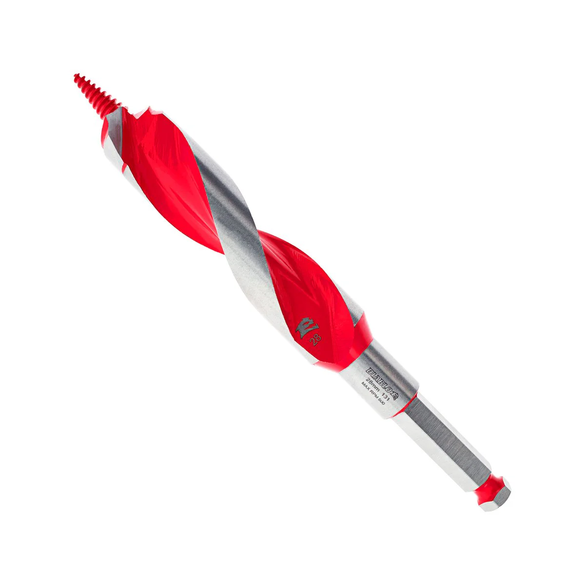 Diablo Auger Bit - 28mm x 190mm - Dura-Tip™ - Dual Cutting Edge - Self-Feeding - Image 2