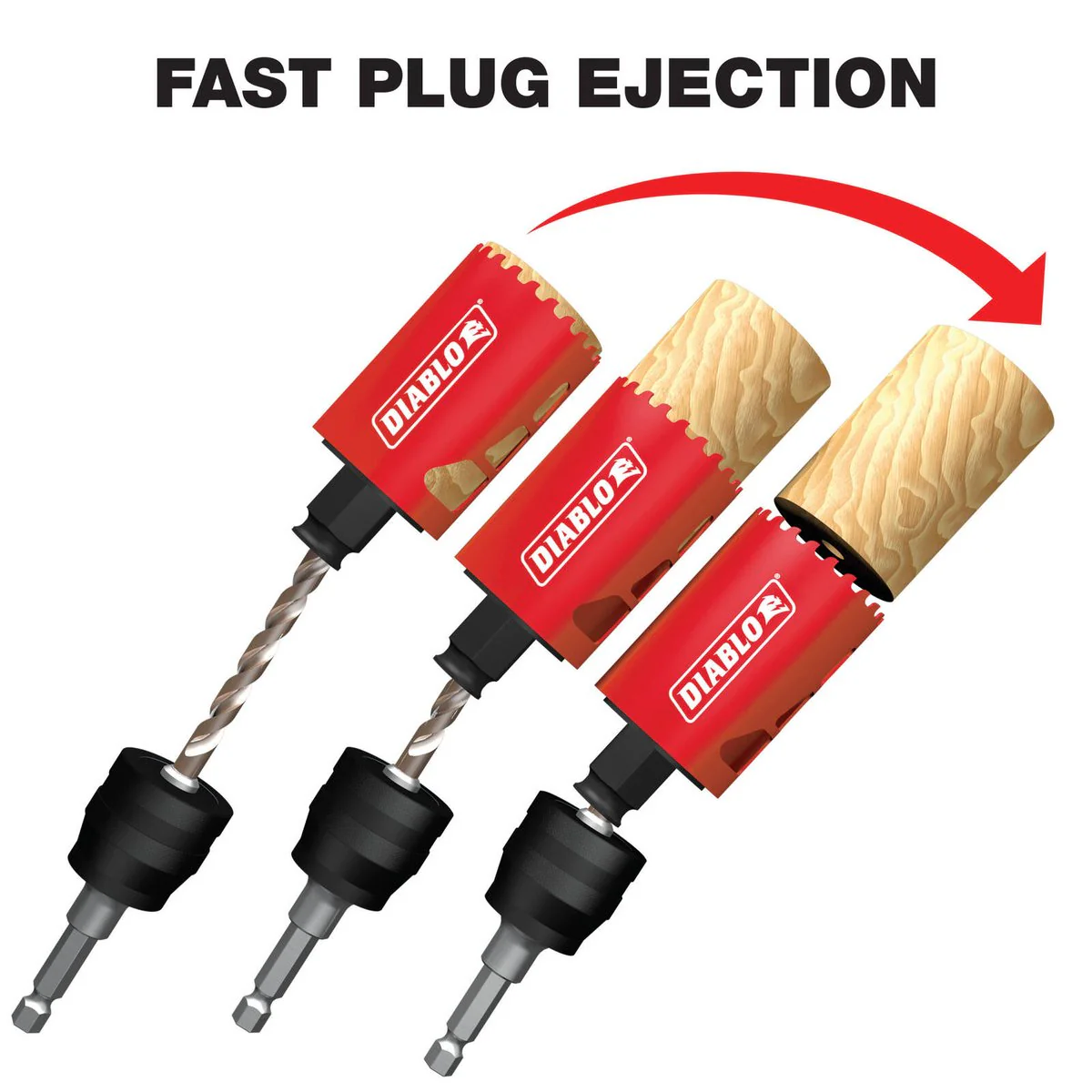 Diablo Bi Metal Hole Saw - 76mm - Tool-Free Plug Ejection - Variable Tooth Design - Image 5