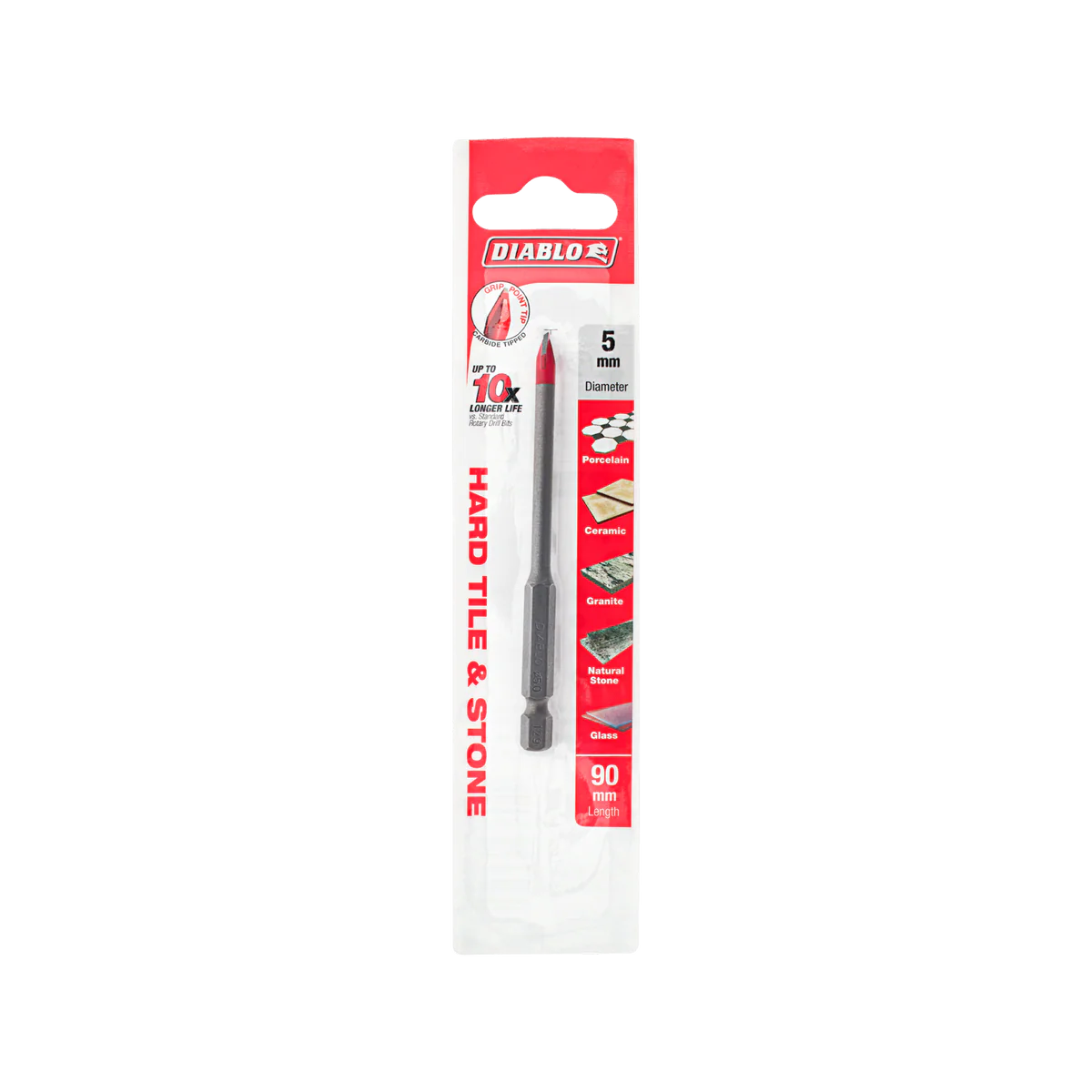 Diablo Ceramic Speedemon Drill Bit 5 x 90mm - Durable for Tile, Stone, Glass