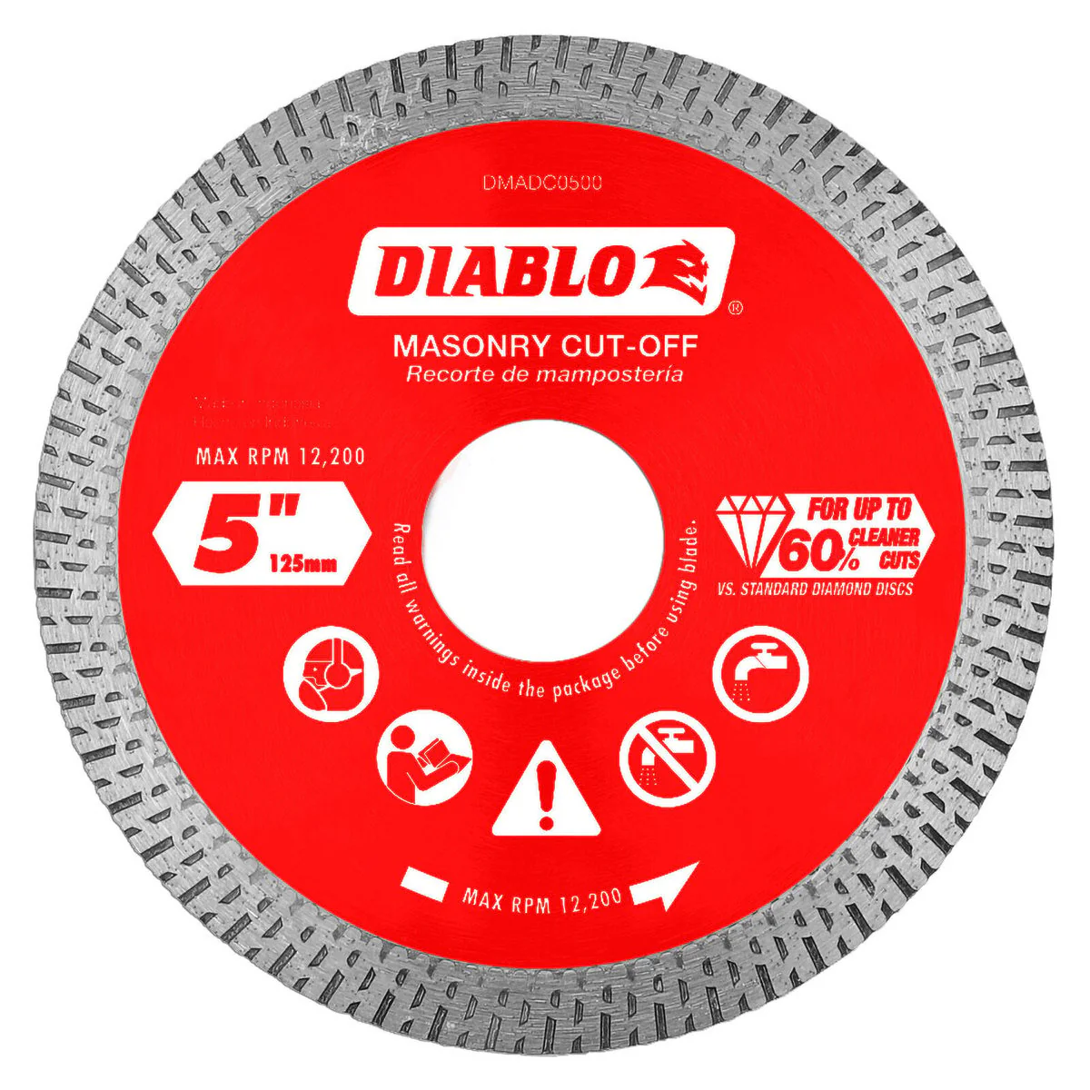 Diablo Diamond Disc 5" Continuous Rim Cut Off - 60% Smoother Cuts - 12,200 RPM - Image 2