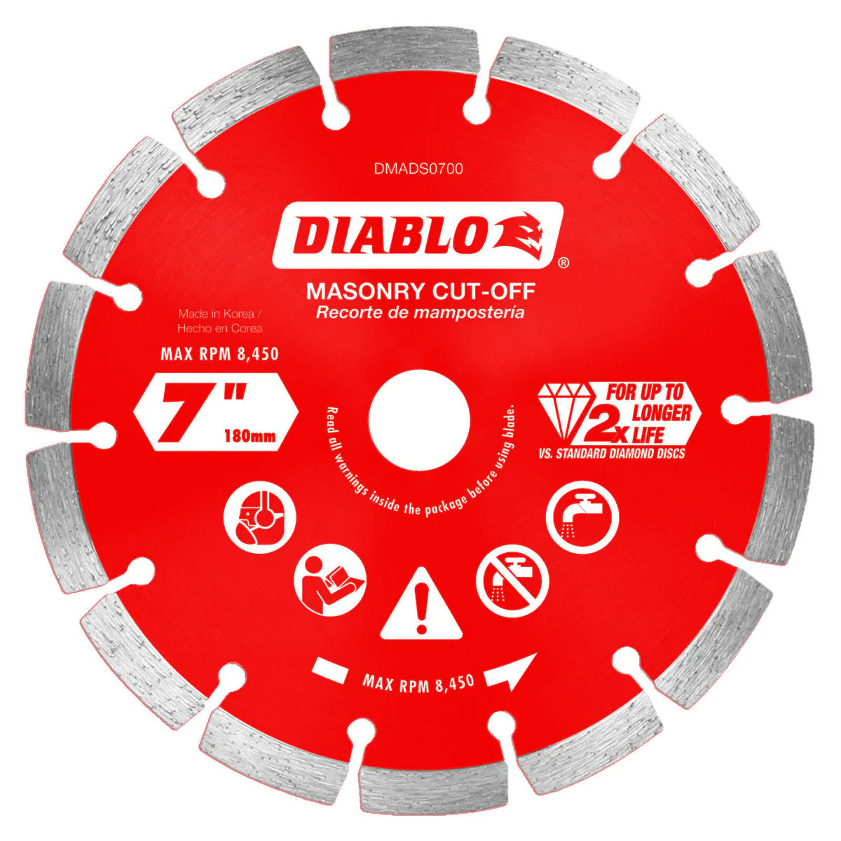 Diablo Diamond Disc 7" Diamond Segmented Cut Off - High-Performance Blade - Image 2