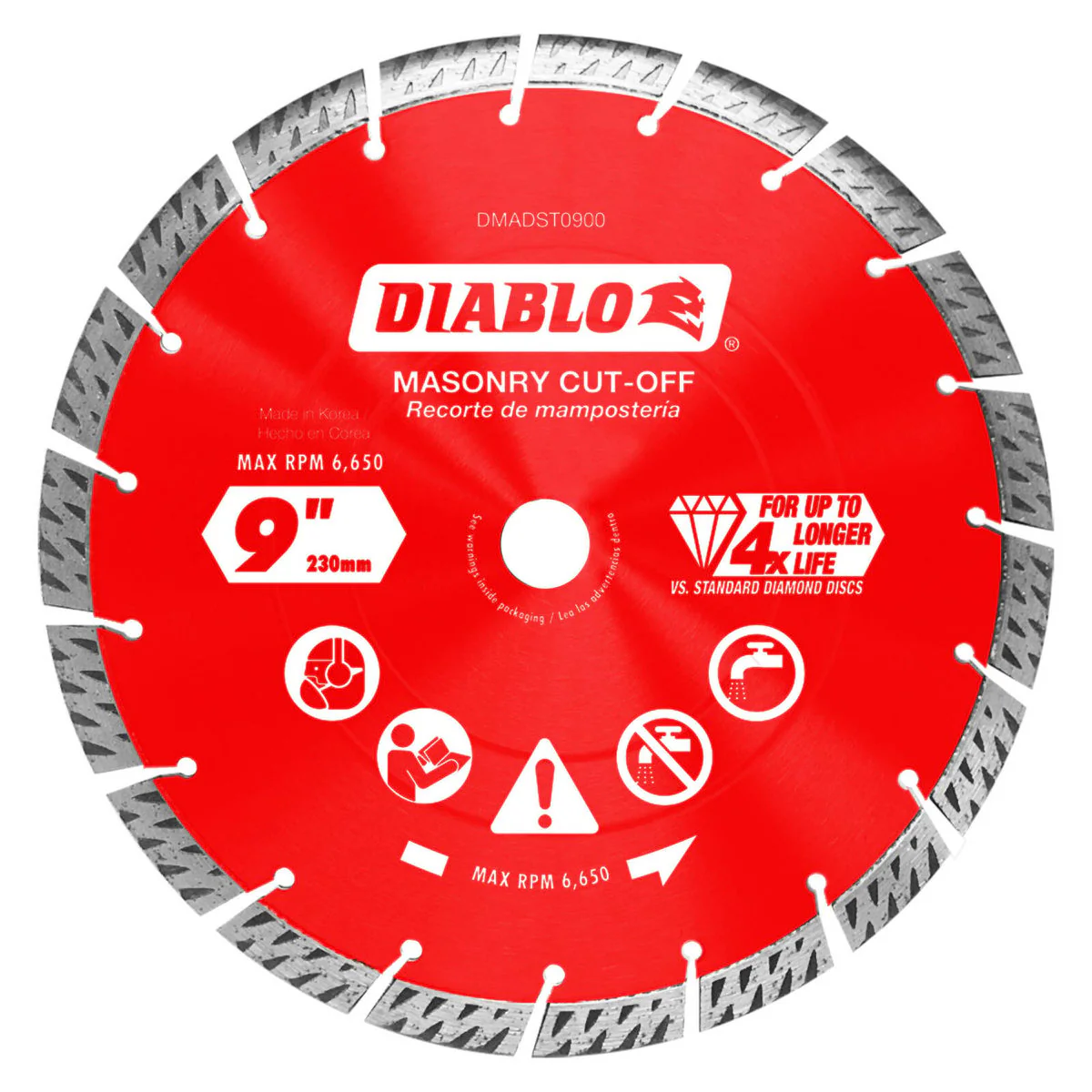 Diablo Diamond Disc 9" Diamond Segmented Turbo Cut Off - 30% Faster Cutting - Durable - Image 2
