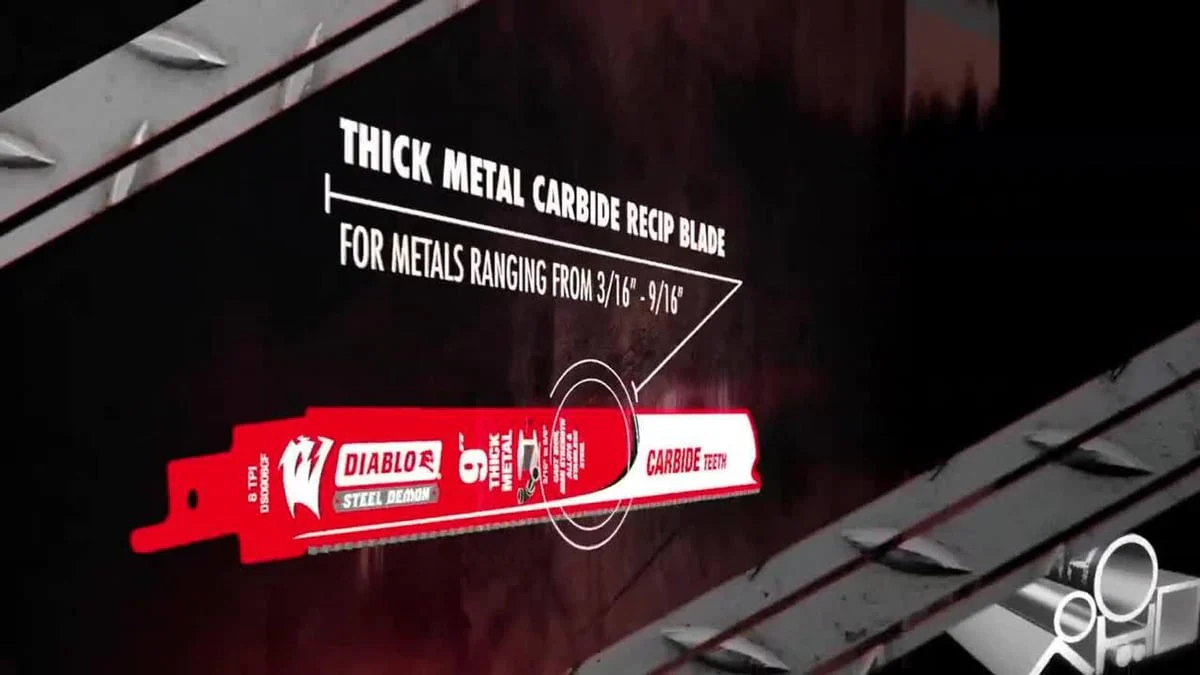 Diablo 9" Demo Demon Carbide Reciprocating Saw Blade - Red - Image 5
