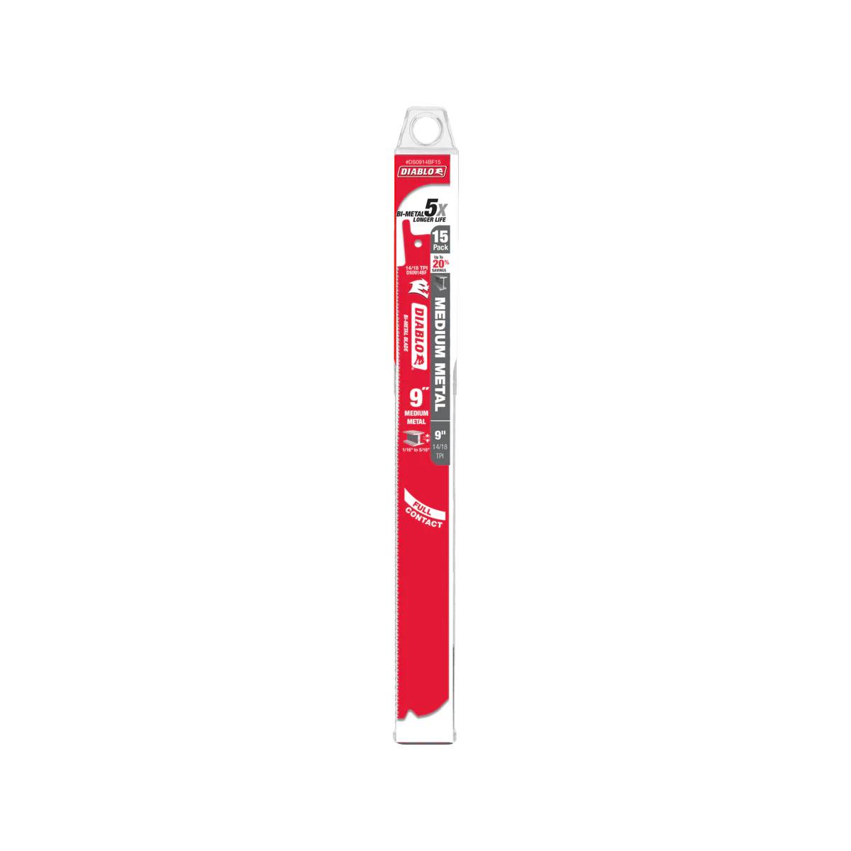 Diablo 9 Steel Demon Bi-Metal Reciprocating Saw Blades 15 Pack - 55mm x 385mm