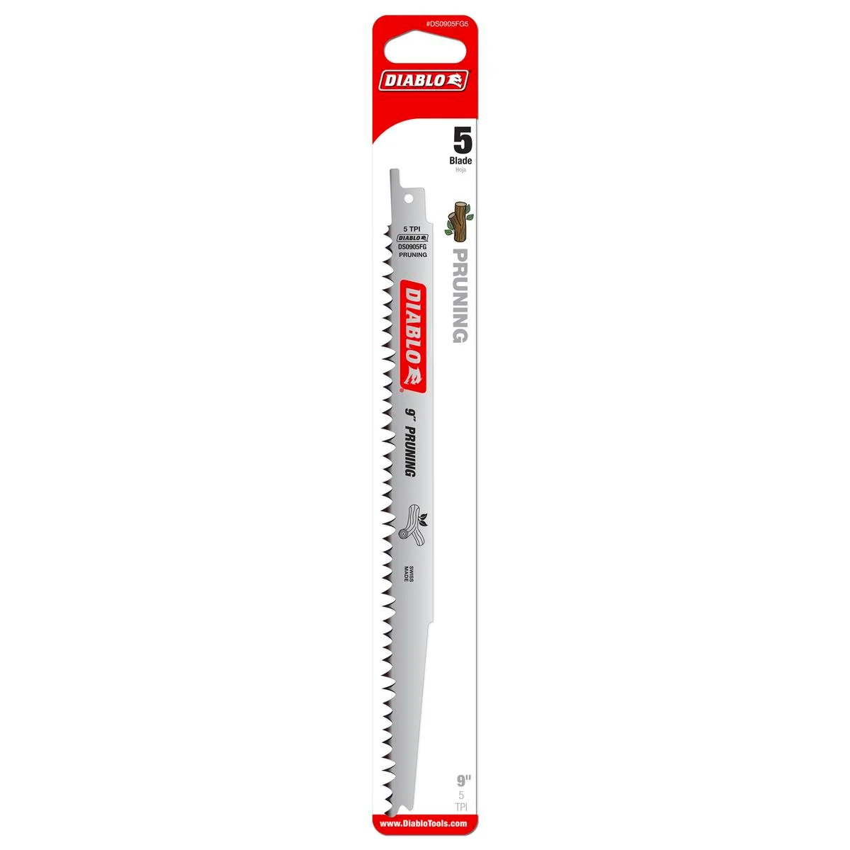 Diablo Reciprocating Saw Blades - 9" - Steel - Pruning - 5 Pack