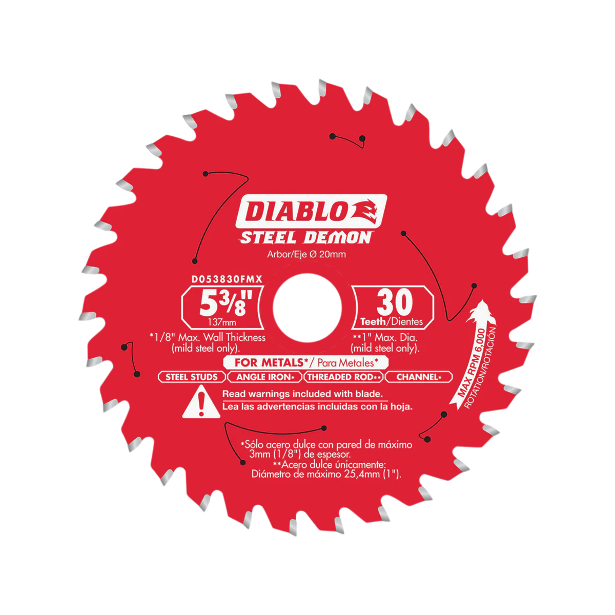 Diablo Steel Demon Saw Blade - 136mm 30t - TiCo Carbide - Mild Steel Cutting - Image 3