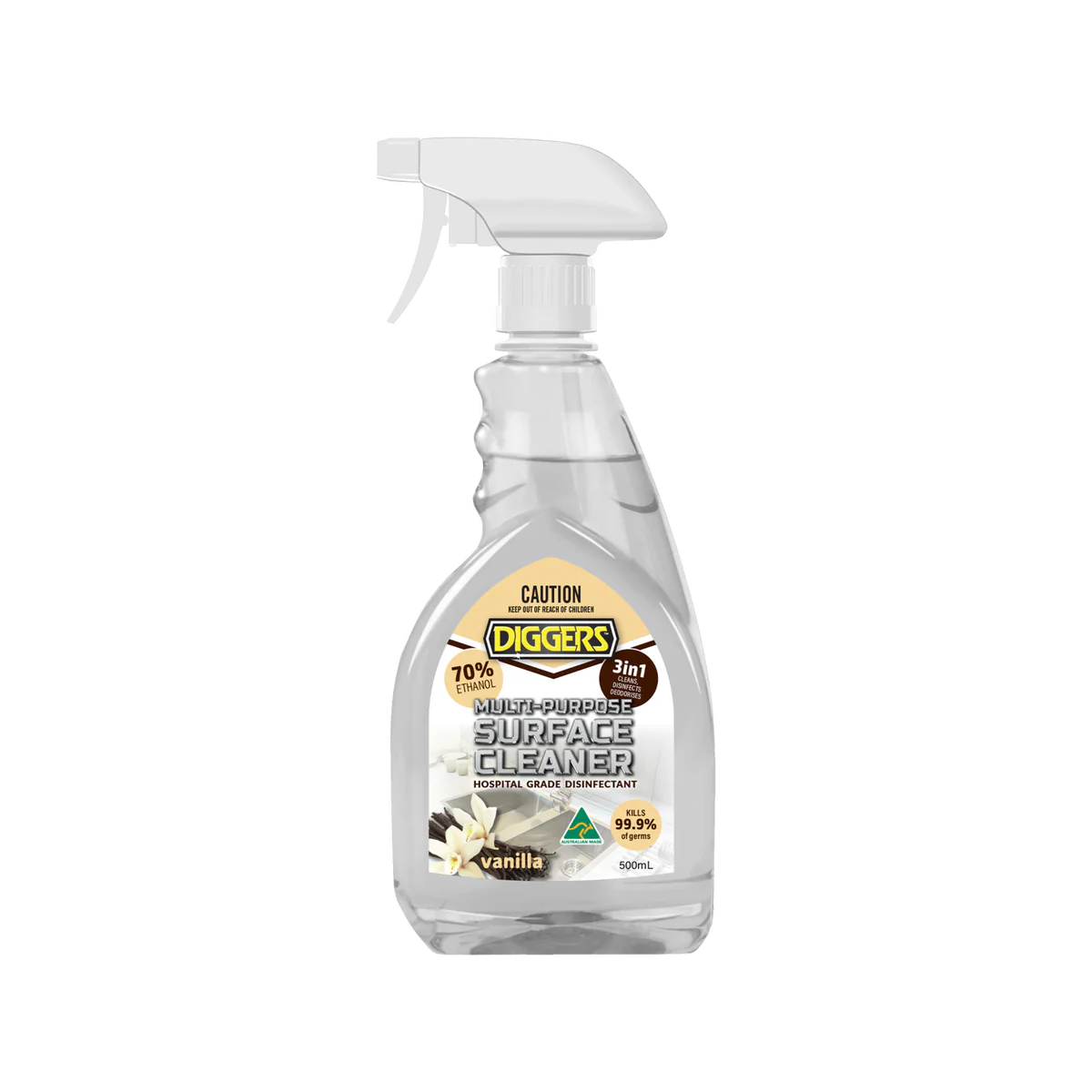 DIGGERS™ Multi-Purpose Surface Cleaner - 500ml - Vanilla - Non-Smearing