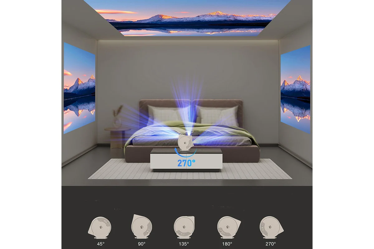 Digitor Freestyle Mini Portable Smart Projector - 720p HD, USB-C - Image 9