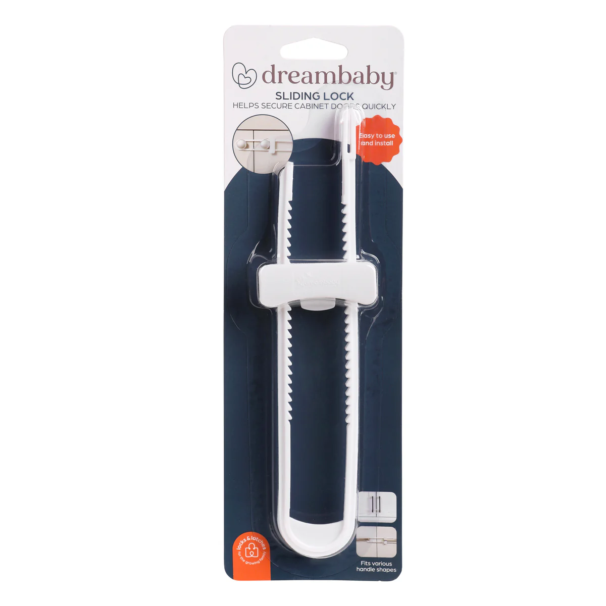 Dreambaby Child Safety Sliding Lock - 59mm Nylon - Easy To Use