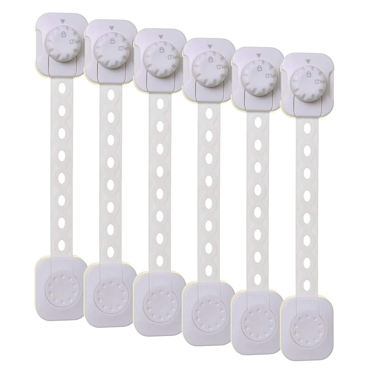 Dreambaby Twist N Lock Latch - 38mm x 215mm - ABS - 6 Pack