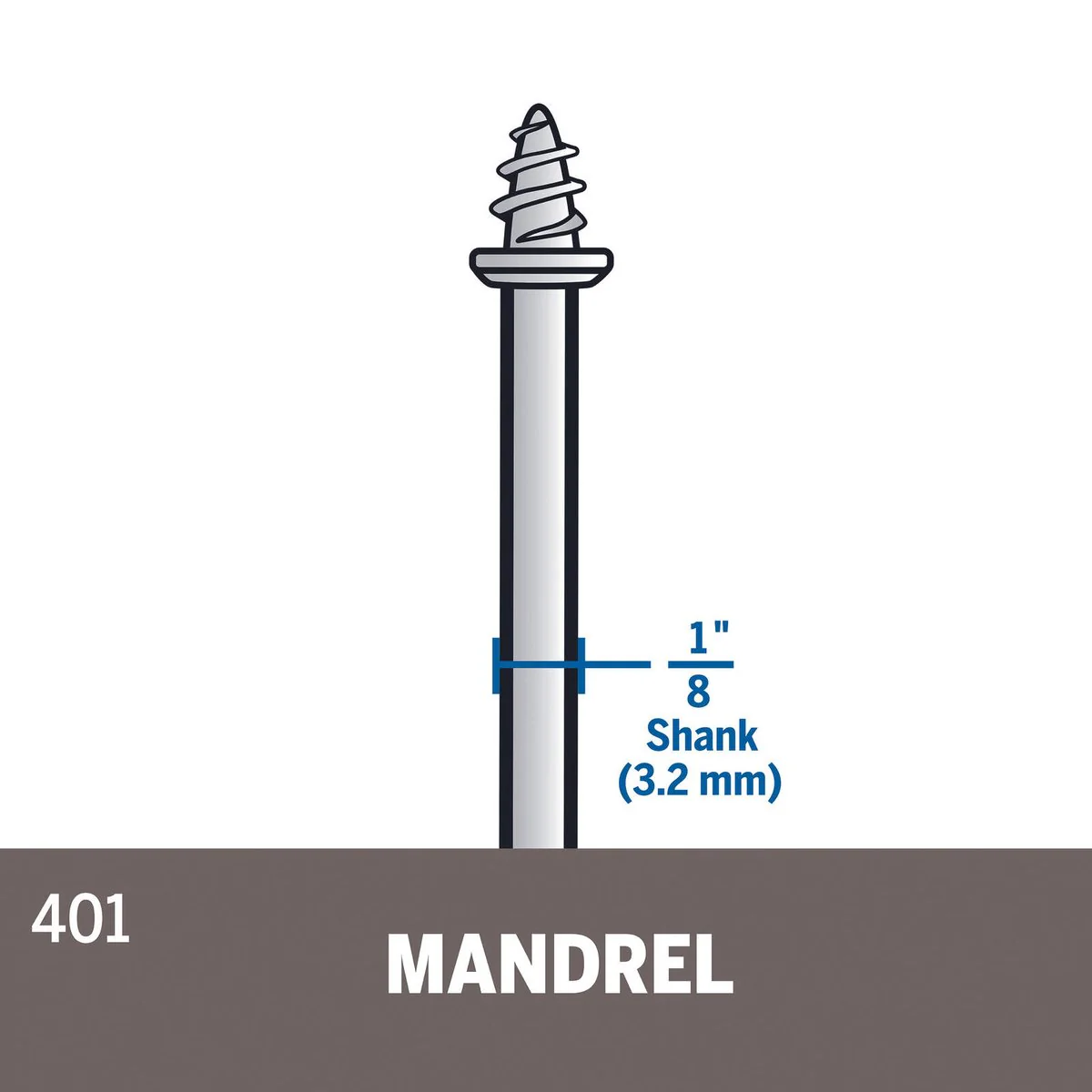 Dremel 401 Mandrel Screw - 1/8 Inch Shank - Polishing Accessory Mount - Image 3