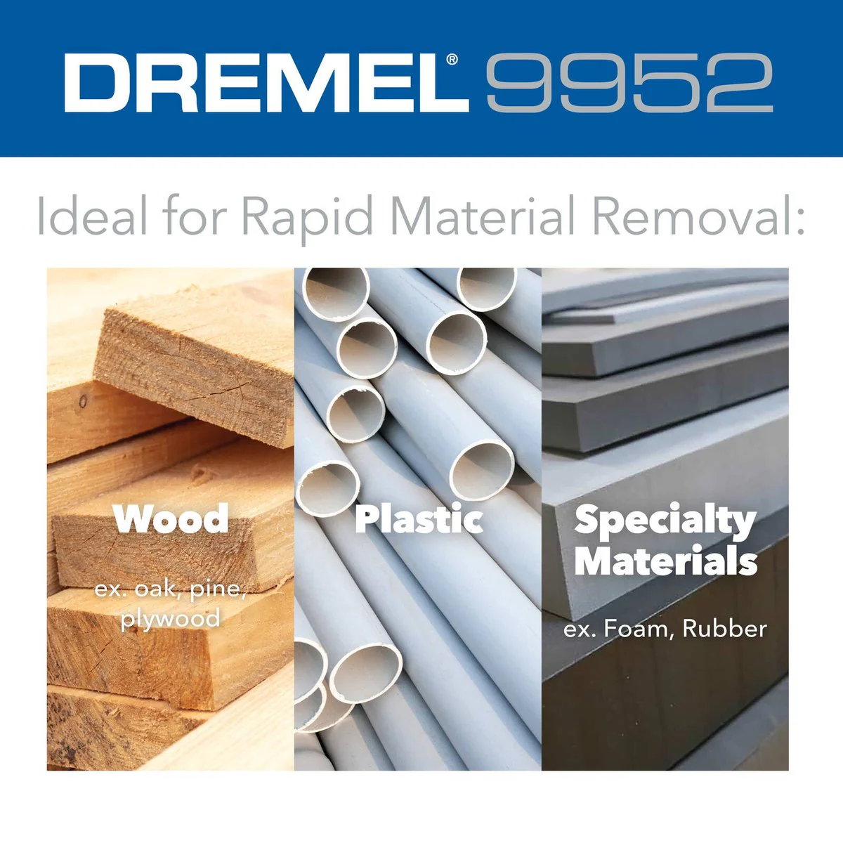 Dremel 9952 Max Power Carving Bit - ¼” Taper Profile - 2X Faster Material Removal - Image 3