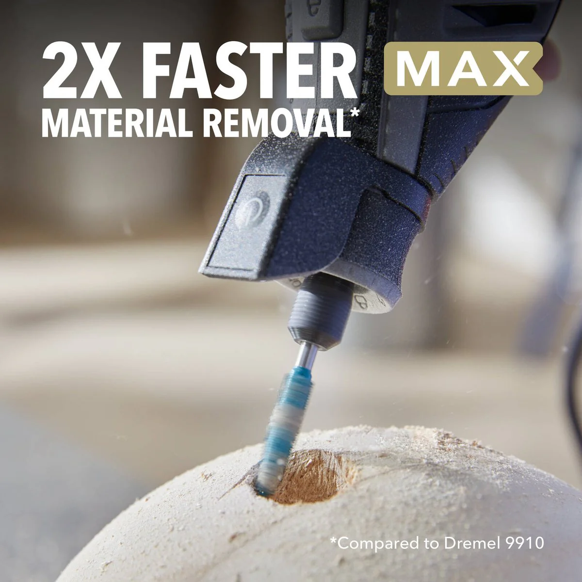 Dremel 9952 Max Power Carving Bit - ¼” Taper Profile - 2X Faster Material Removal - Image 4