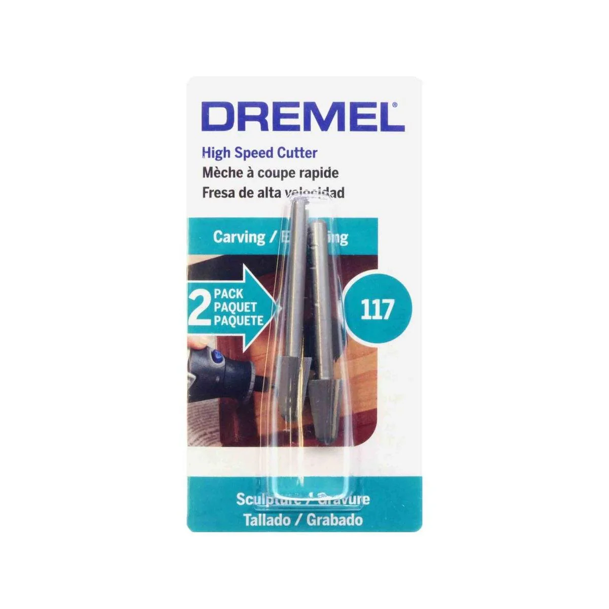 Dremel High Speed Cutter 6.4mm 117 - 2 Pack - Silver