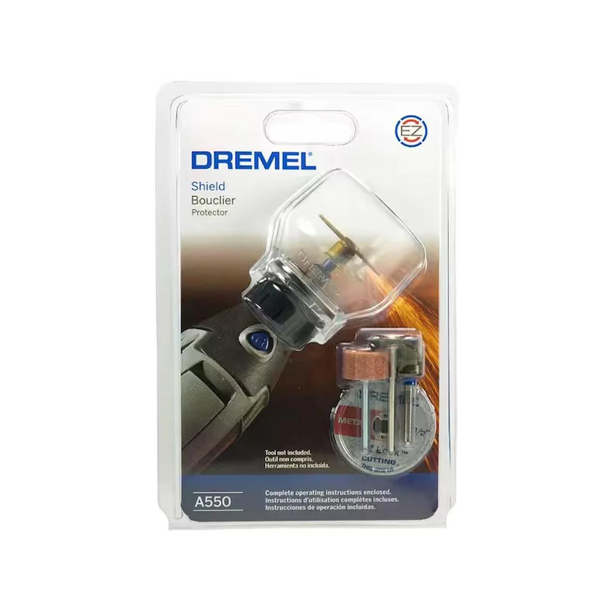 Dremel Rotary Shield Attachment - Redirects Debris - Compact - Plastic
