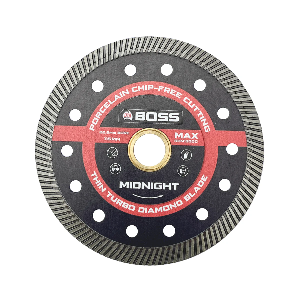 DTA Boss 115mm Midnight Diamond Blade - Precision Cutting - Durable