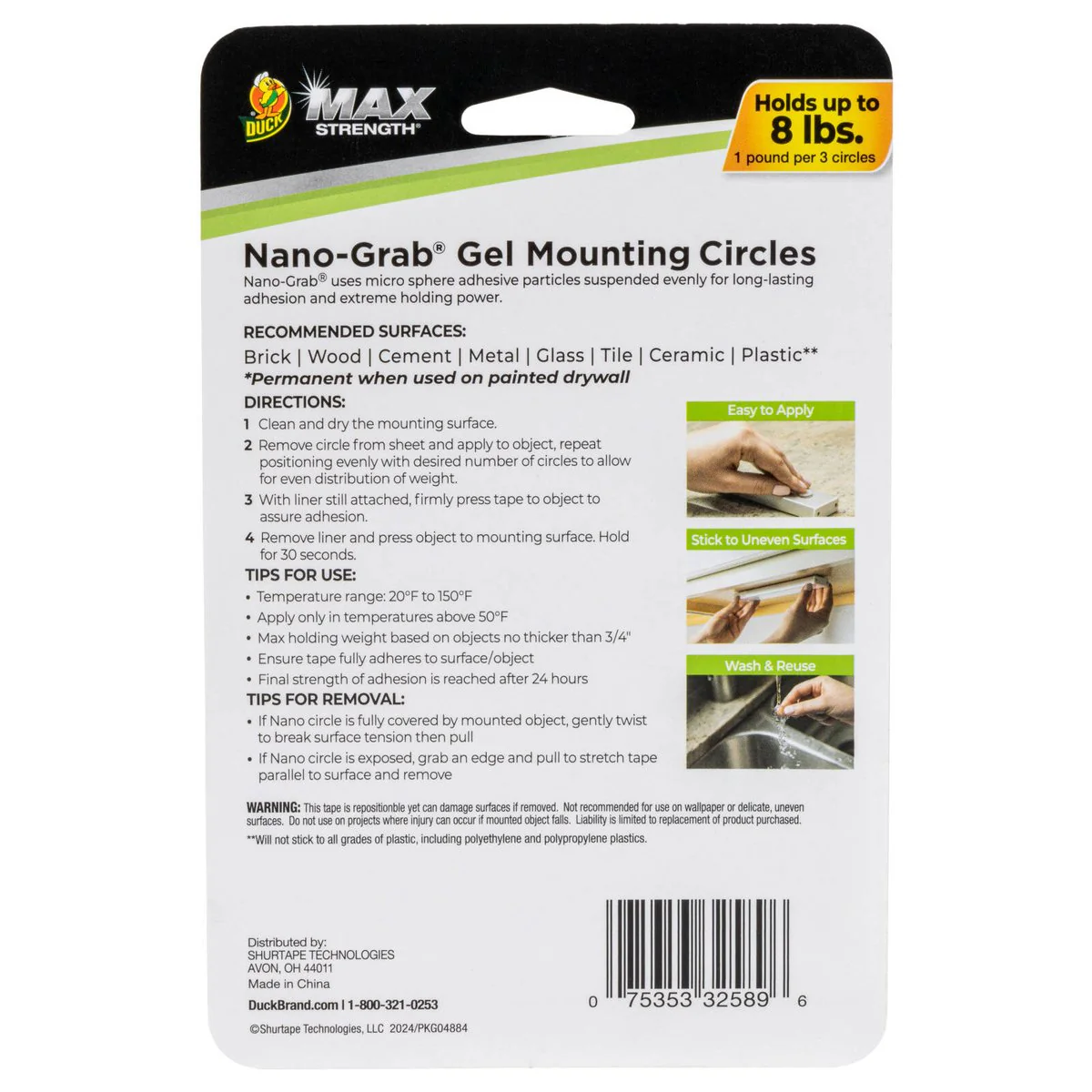 Duck Nano Grab Mounting Circles - 25mm x 25mm - Clear - 24 Pack - Strong Adhesion - Image 2