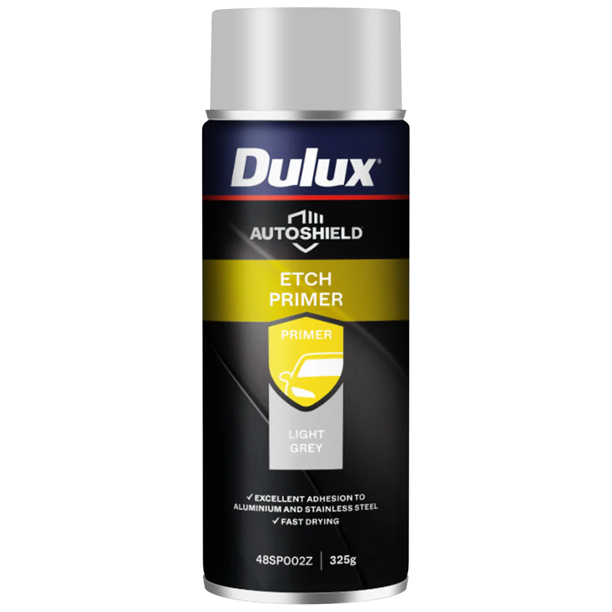 Dulux Autoshield Spray Paint 340g Grey Etch Primer - Metal Adhesion, Corrosion Resistance