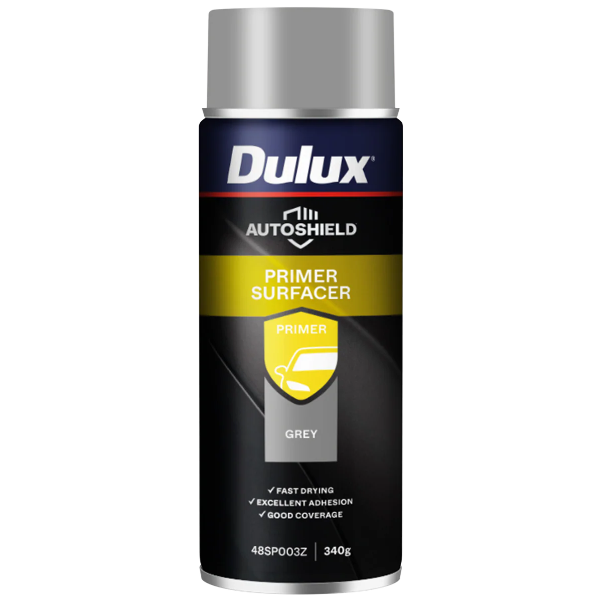 Dulux Autoshield Spray Paint Primer Surfacer 340g 0.34L Grey - Fast Drying