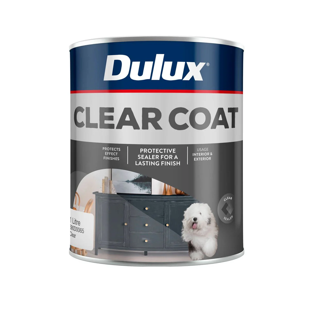 Dulux Design Clear Top Coat - 1L - Clear - Gloss Finish