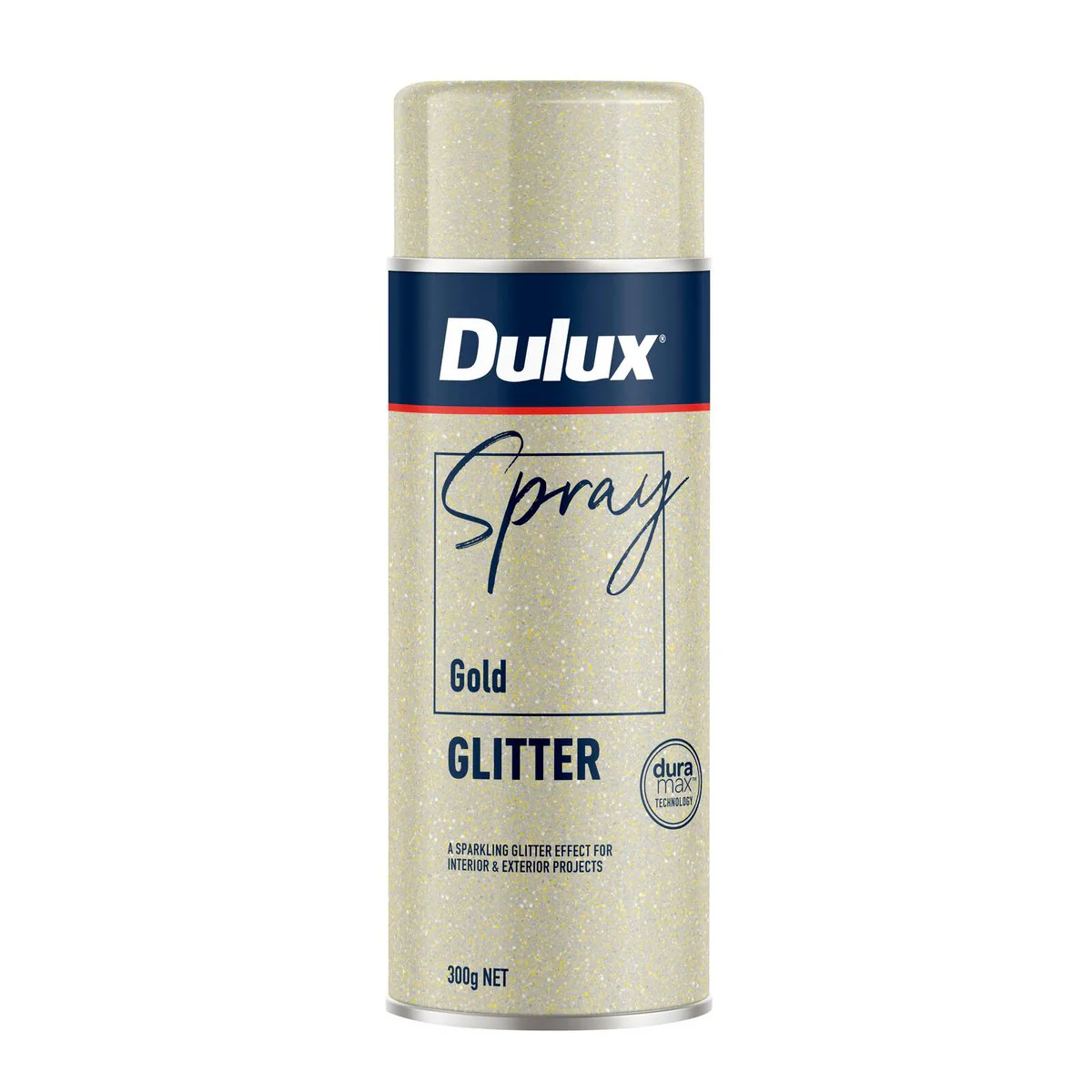 Dulux Effects Gold Glitter Spray Paint 300g - 75mm x 210mm - Shimmering Finish