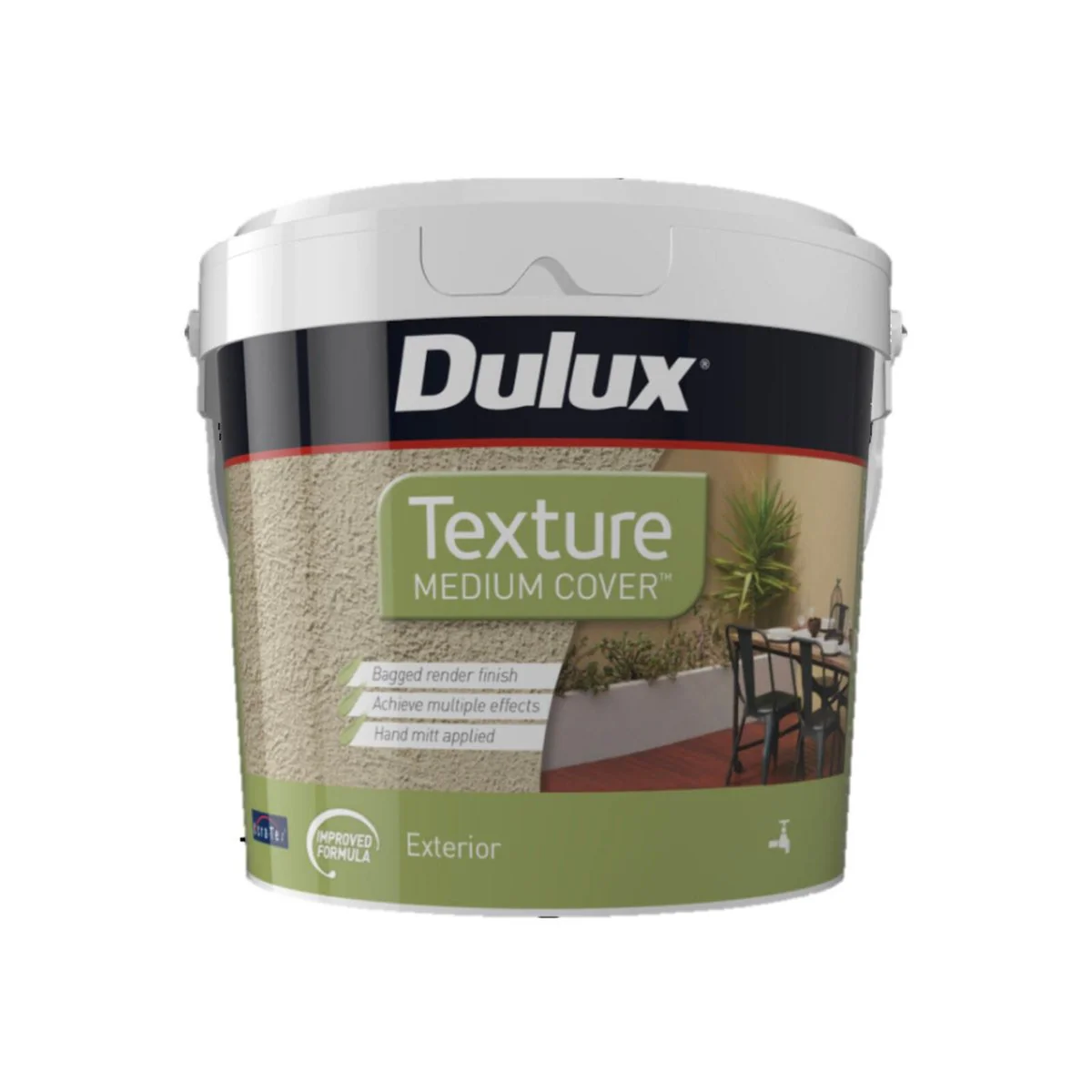 Dulux Medium Texture Exterior Paint - 4L - Coloured - Water Based