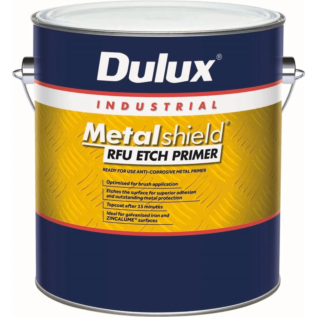 Dulux Metalshield Etch Primer 4L Grey Paint Superior Adhesion