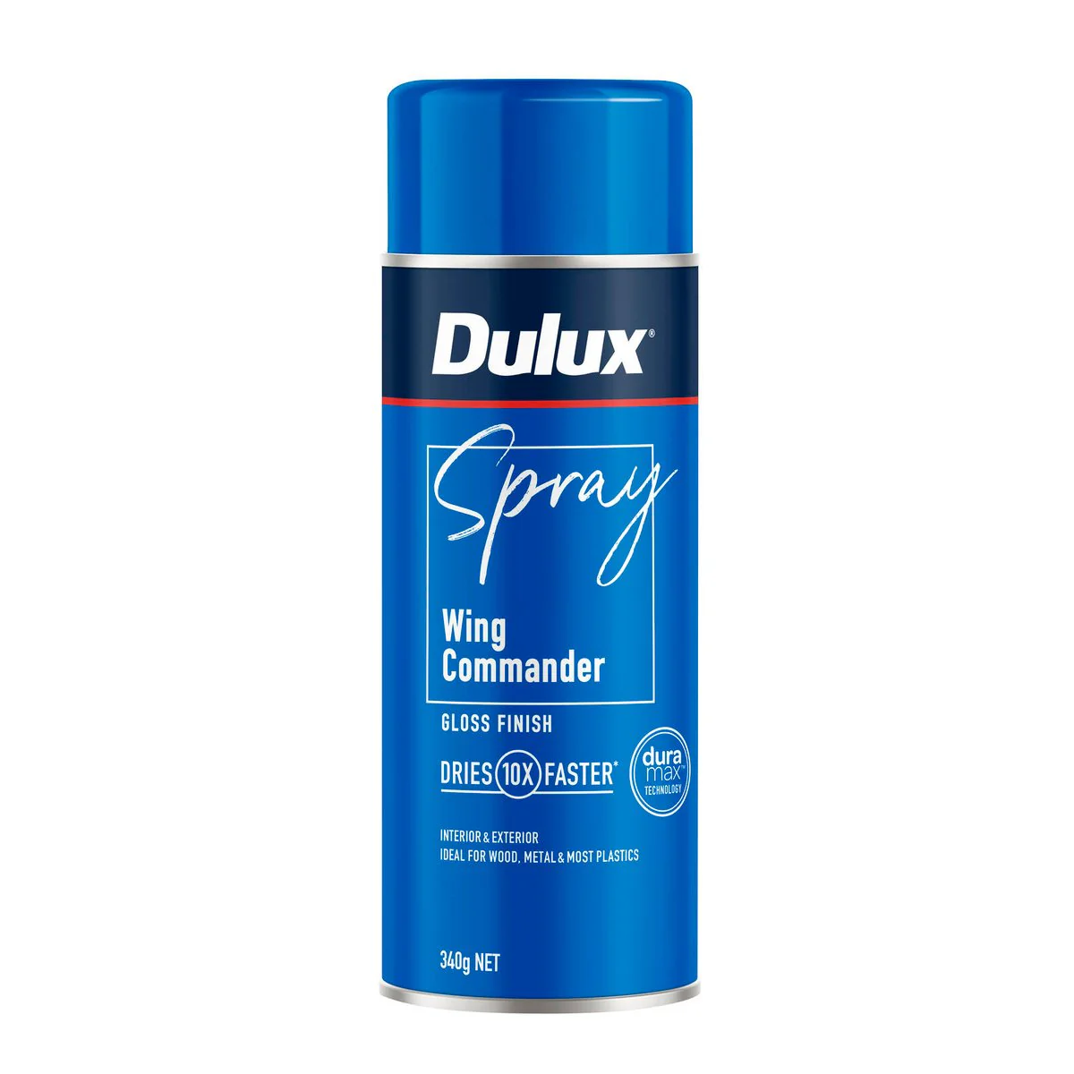 Dulux Spray Paint 340g Gloss Wing Commander - Fast-Drying - Self-Priming
