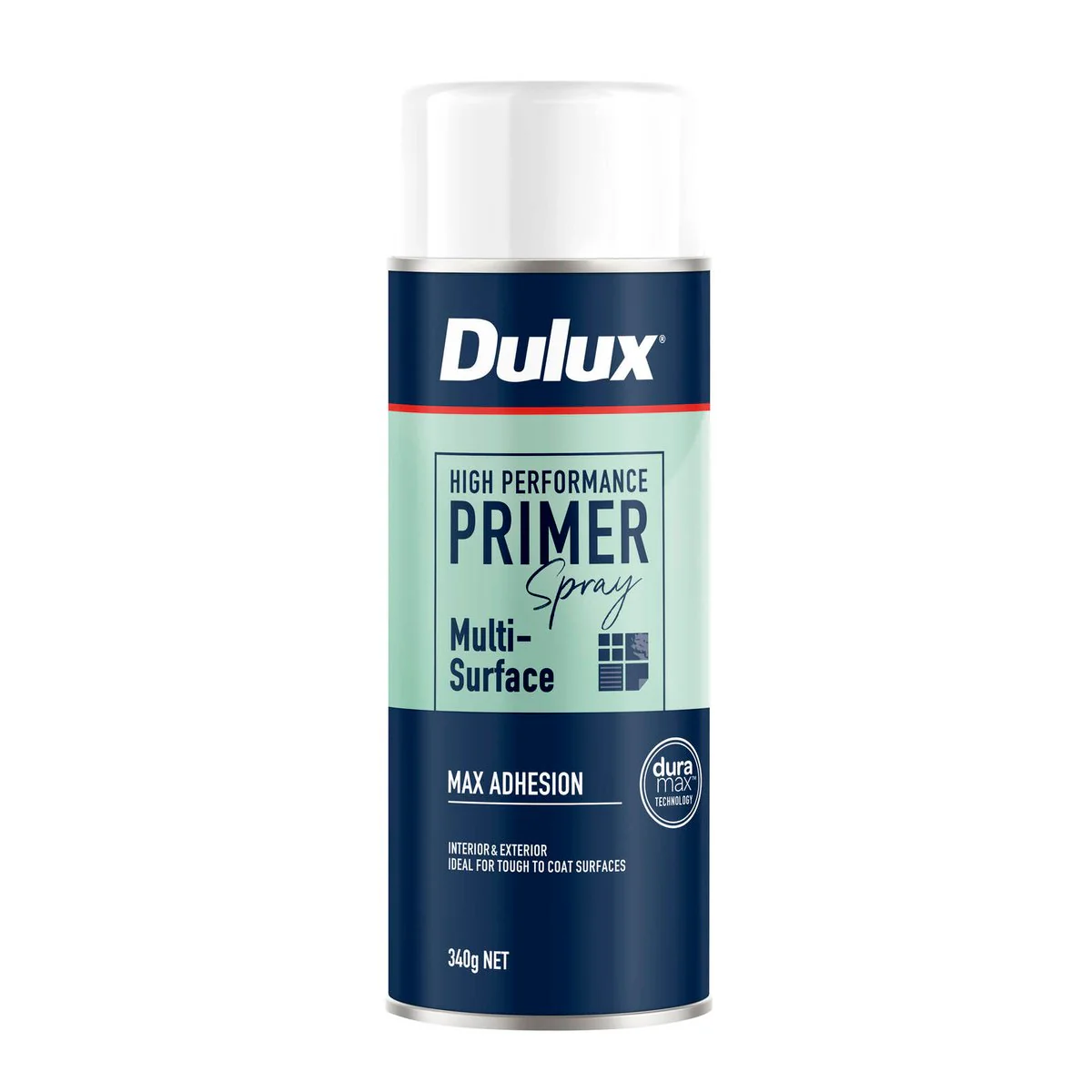 Dulux Spray Paint Multi Surface Primer 340g - Quick-Drying - White
