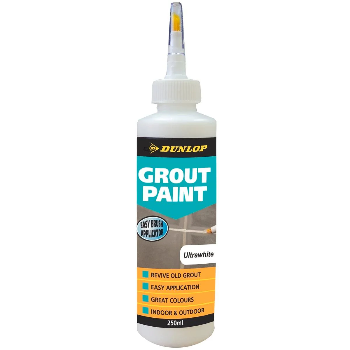 Dunlop Grout Paint - Ultra White - 250ml - Acrylic - Revives Grout