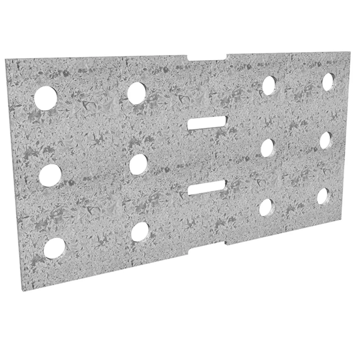 Dunnings Bracket Plate - 200mm x 105mm - Galvanised Steel - M10 Holes