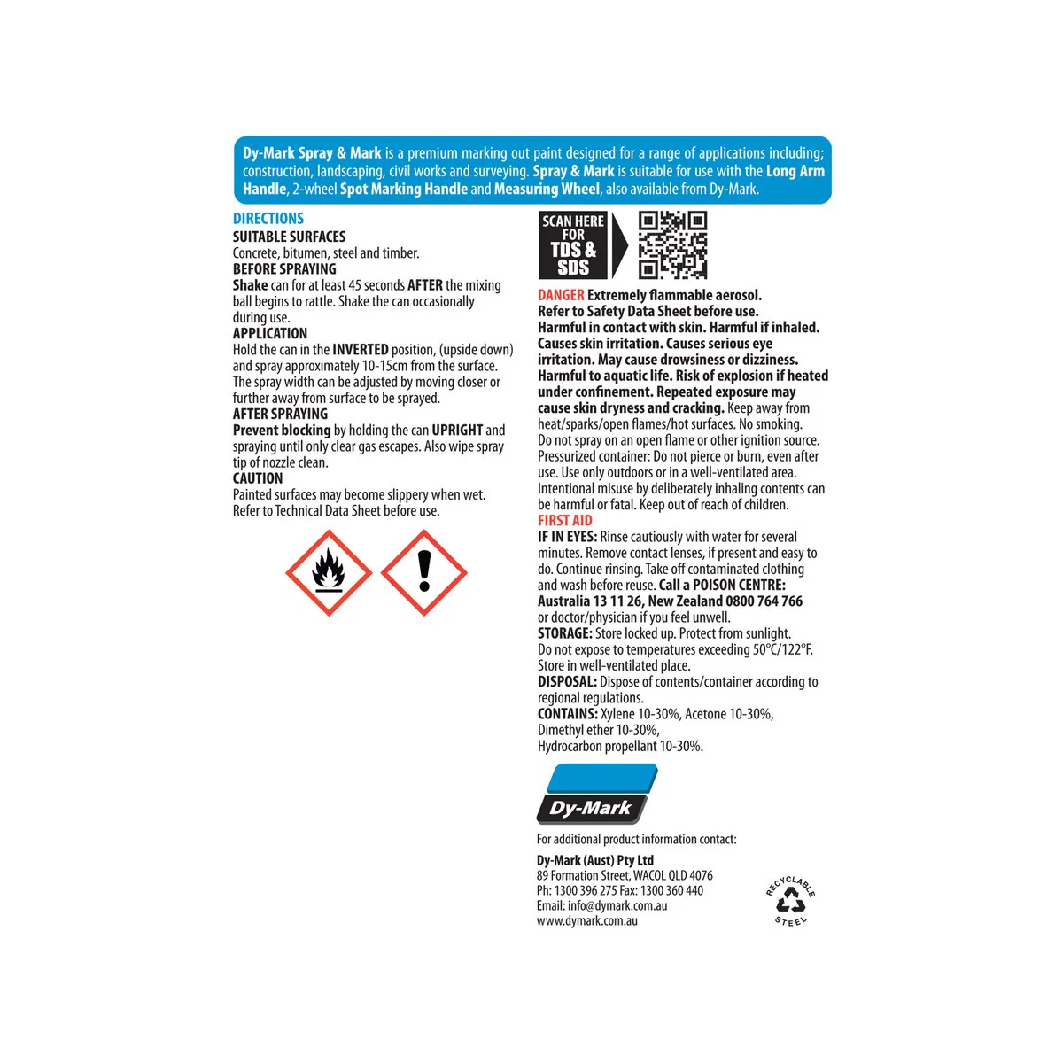 Dy Mark Spray and Mark - 350g - Paint - Toluene-Free - Image 2