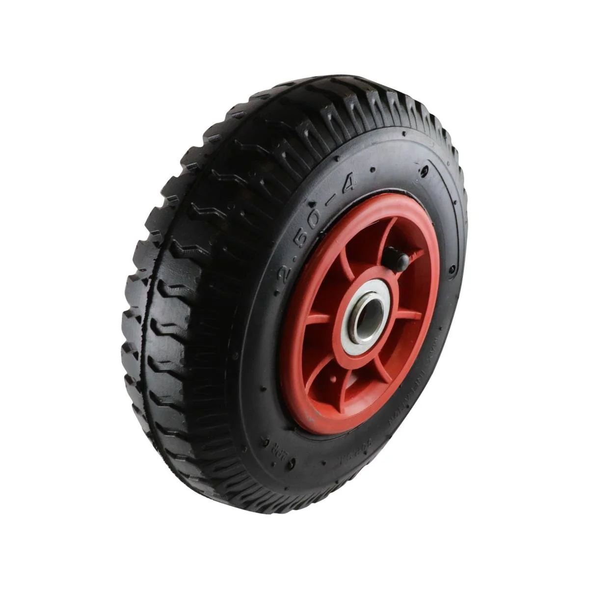 Easyroll 2.5 x 4 Nylon Trolley Wheel - 3/4'' Axle Diameter - Black