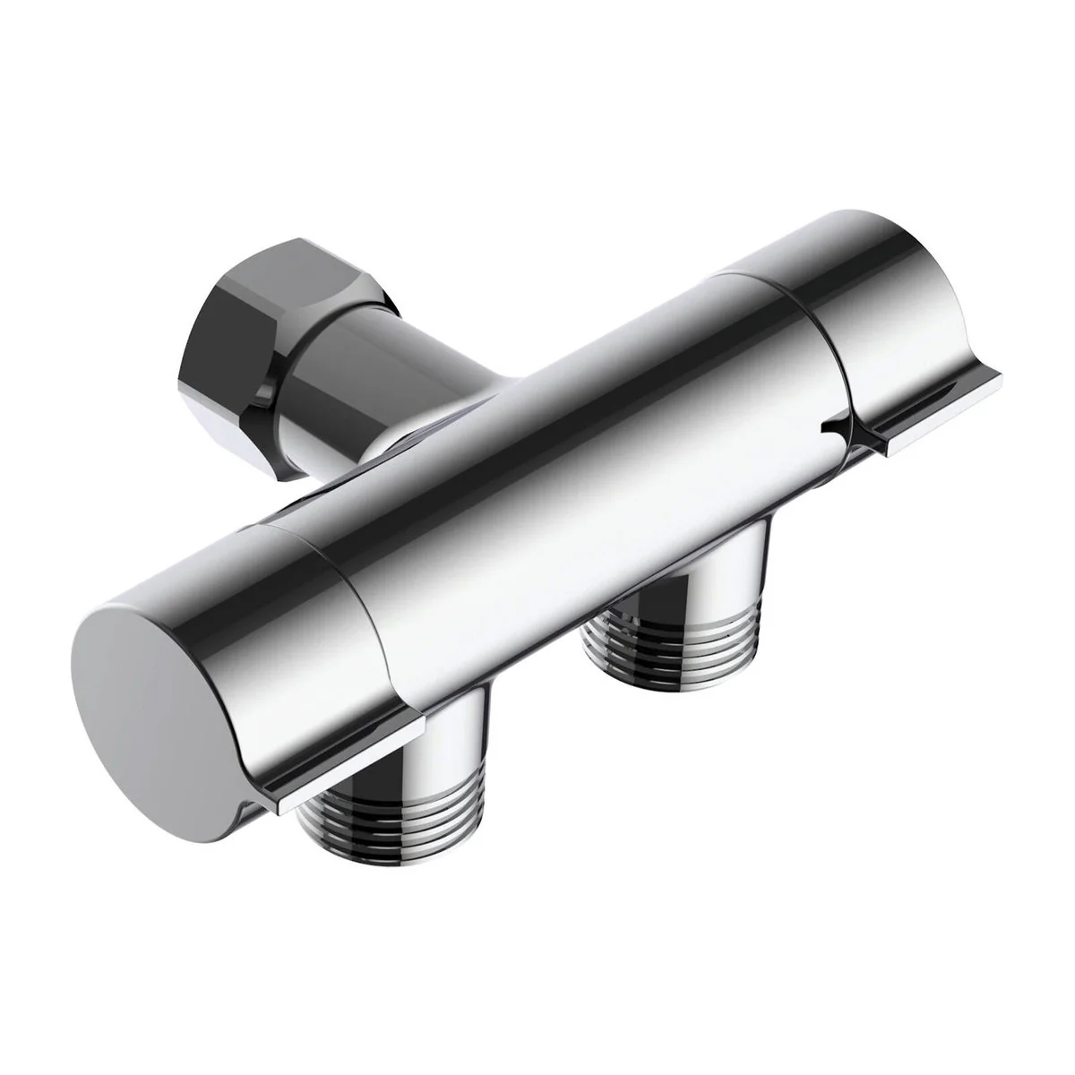 Enduraseal Chrome Double Outlet Cistern Cock - 15mm - Lead-Free Brass - WaterMark Certified