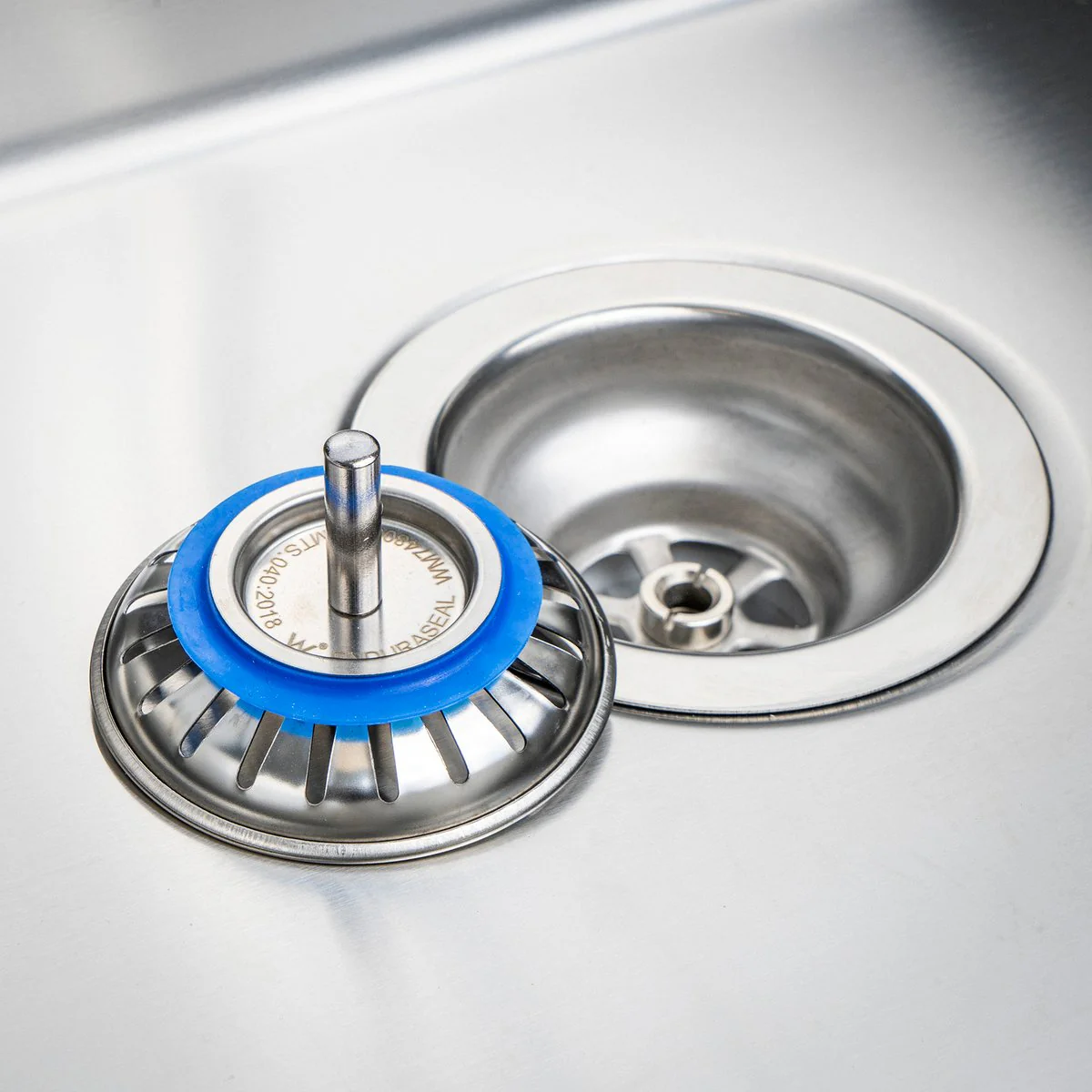 EnduraSeal Silicone Sink Strainer Waste Seal 2 Pack - 55mm x 5mm - Blue - Image 2