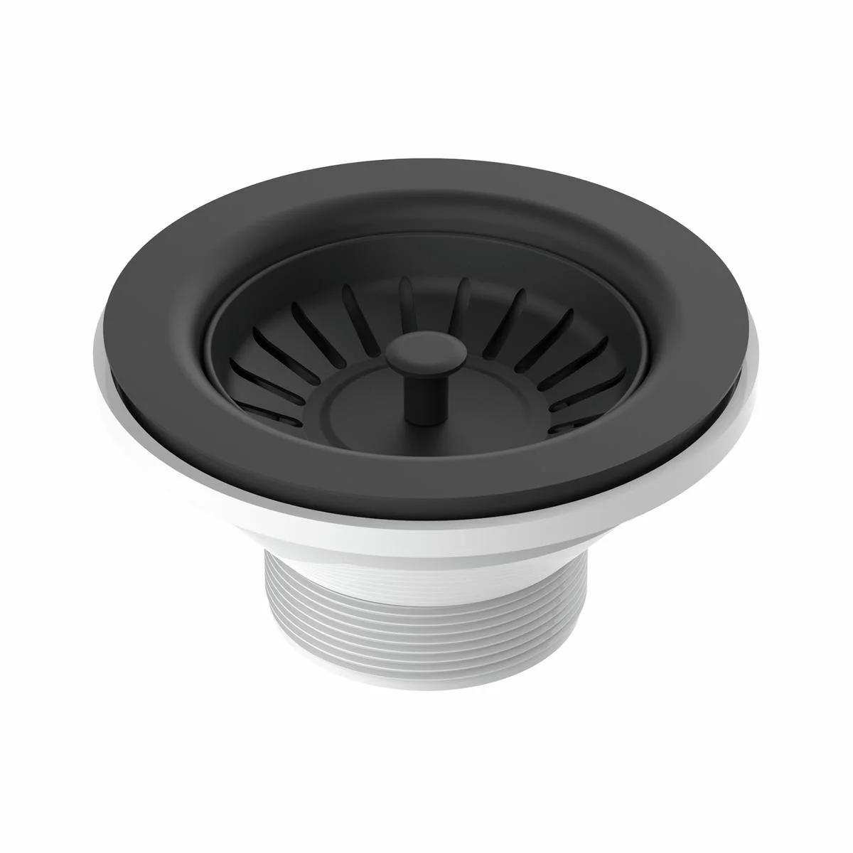 Enduraseal Sink Basket Waste - 50mm - Stainless Steel - Black Finish