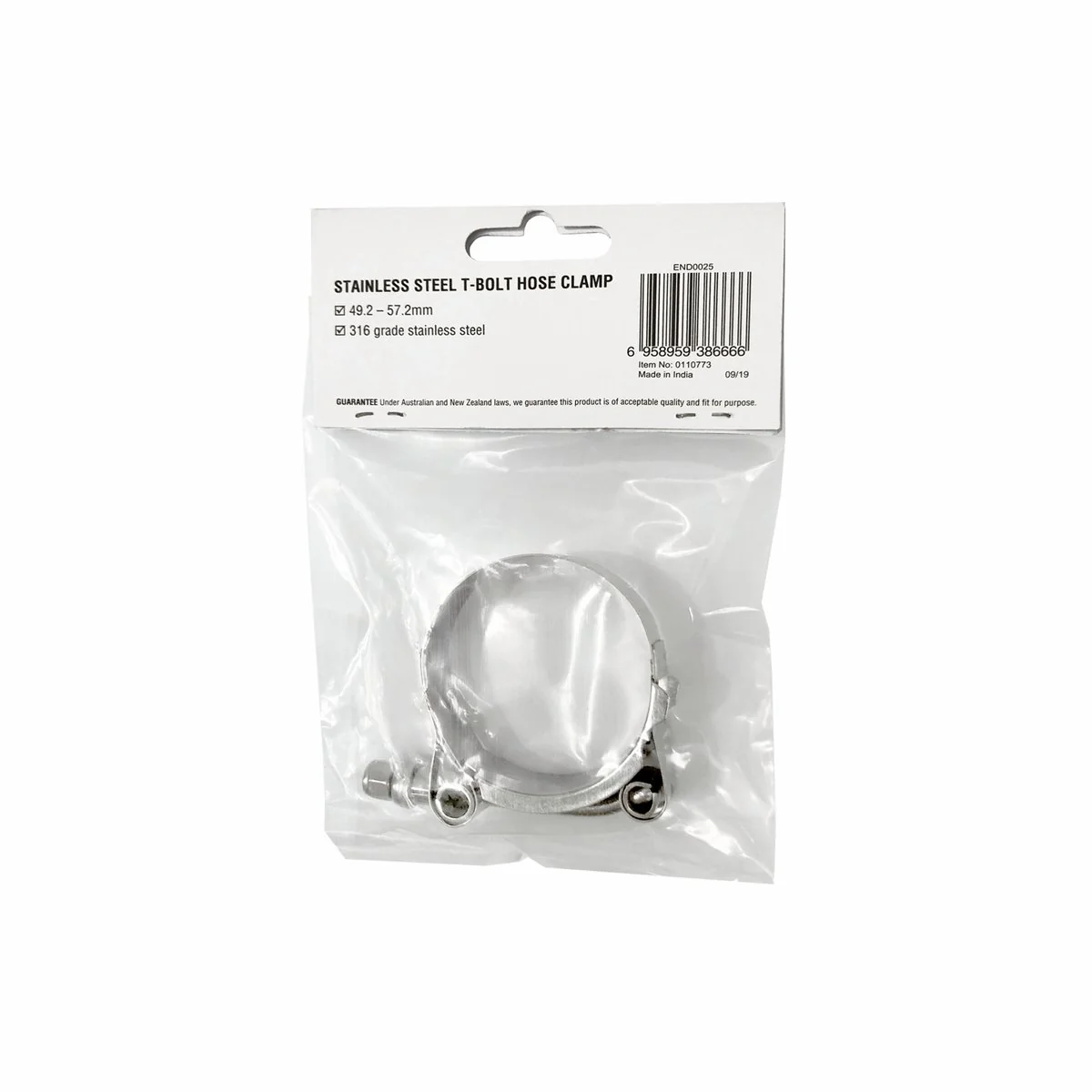 Enduraseal Stainless Steel T Bolt Hose Clamp 49-57mm - Heavy Duty - Image 3