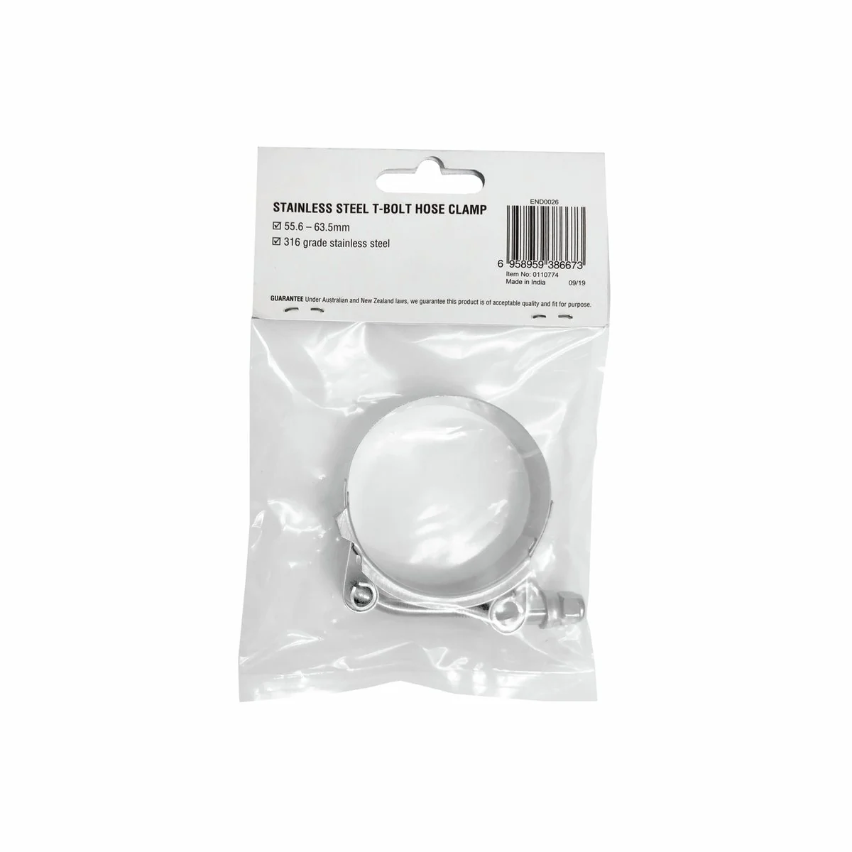 Enduraseal Stainless Steel T Bolt Hose Clamp 56-64mm - Heavy-Duty - Image 3