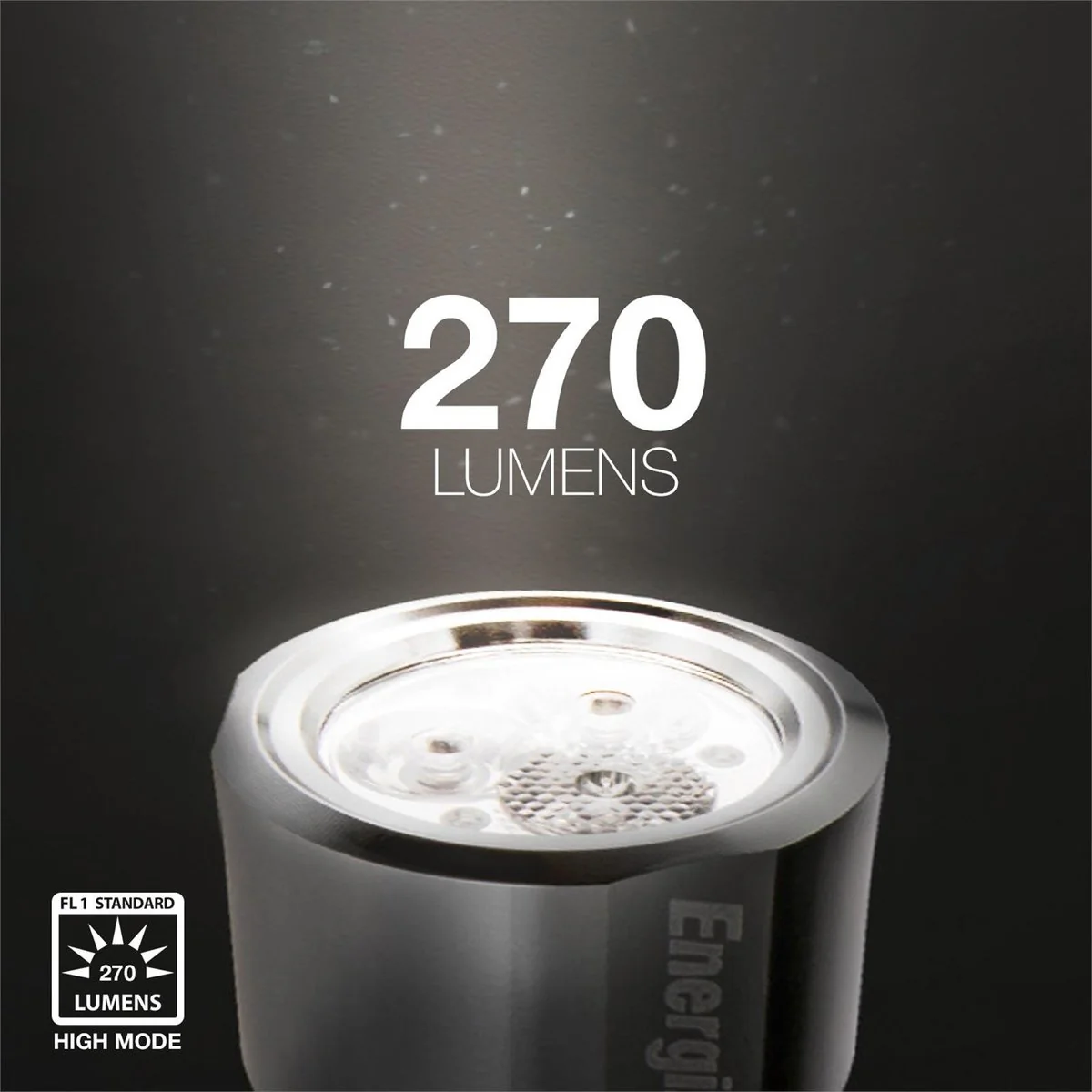 Energizer 270 Lumen Metal Vision HD LED Torch - 3 AAA Batteries Included - Silver - Image 3
