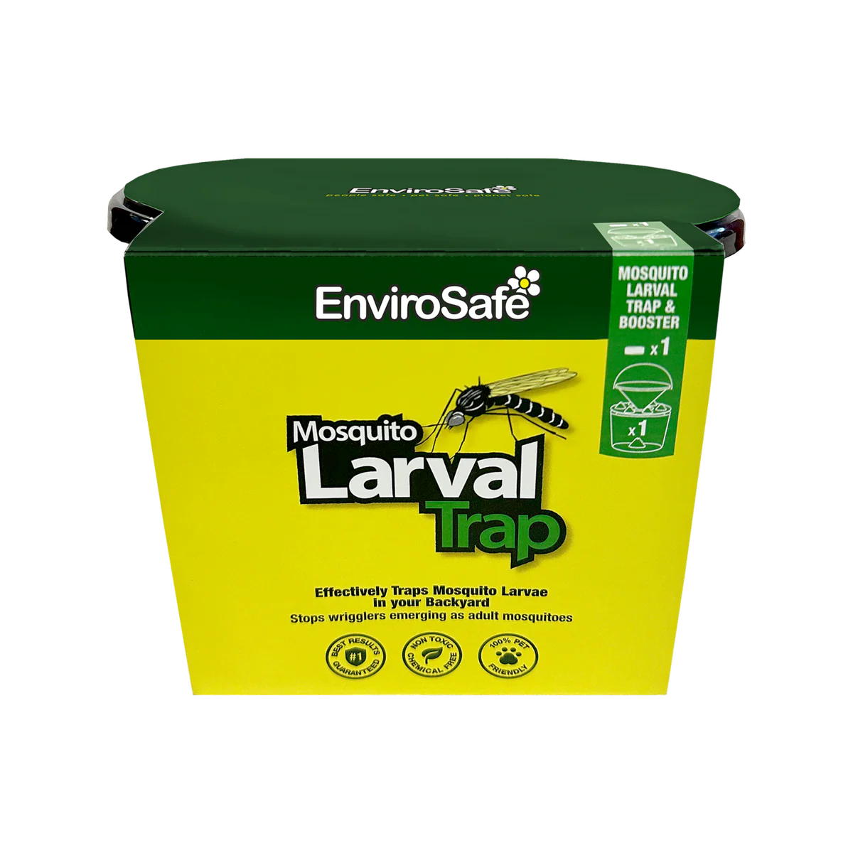 Envirosafe Mosquito Larval Trap - 1 Unit - 205mm x 140mm x 210mm - Eco-Friendly
