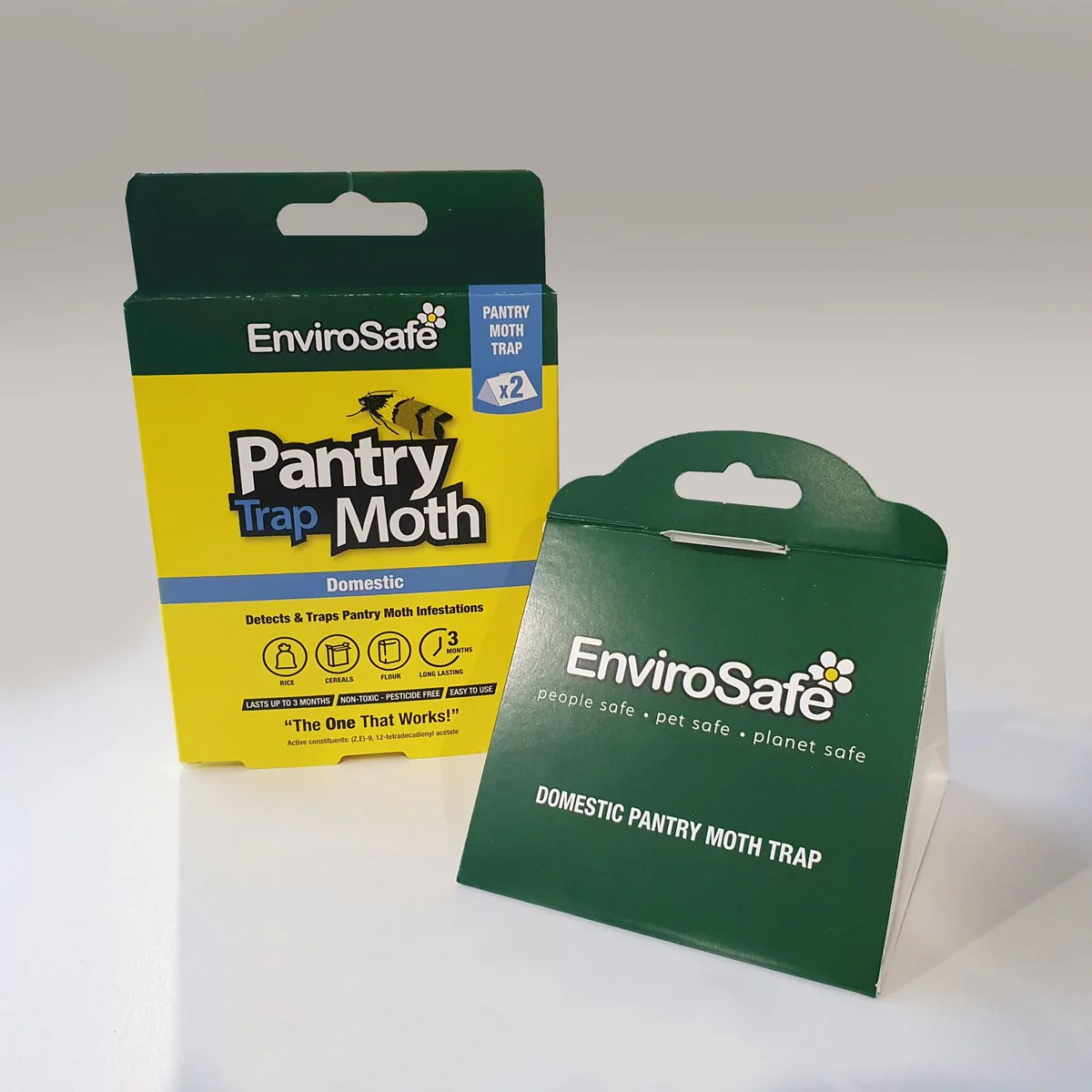 Envirosafe Pantry Moth Trap 2 Pack - 105mm x 160mm - Yellow - Detects Infestations - Image 3