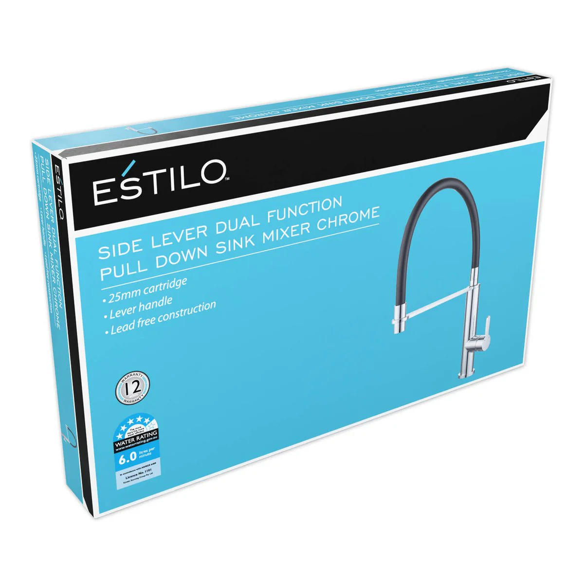 Estilo 25mm Chrome Sink Mixer - Dual Function Pull Down - Ergonomic Handle - Image 2
