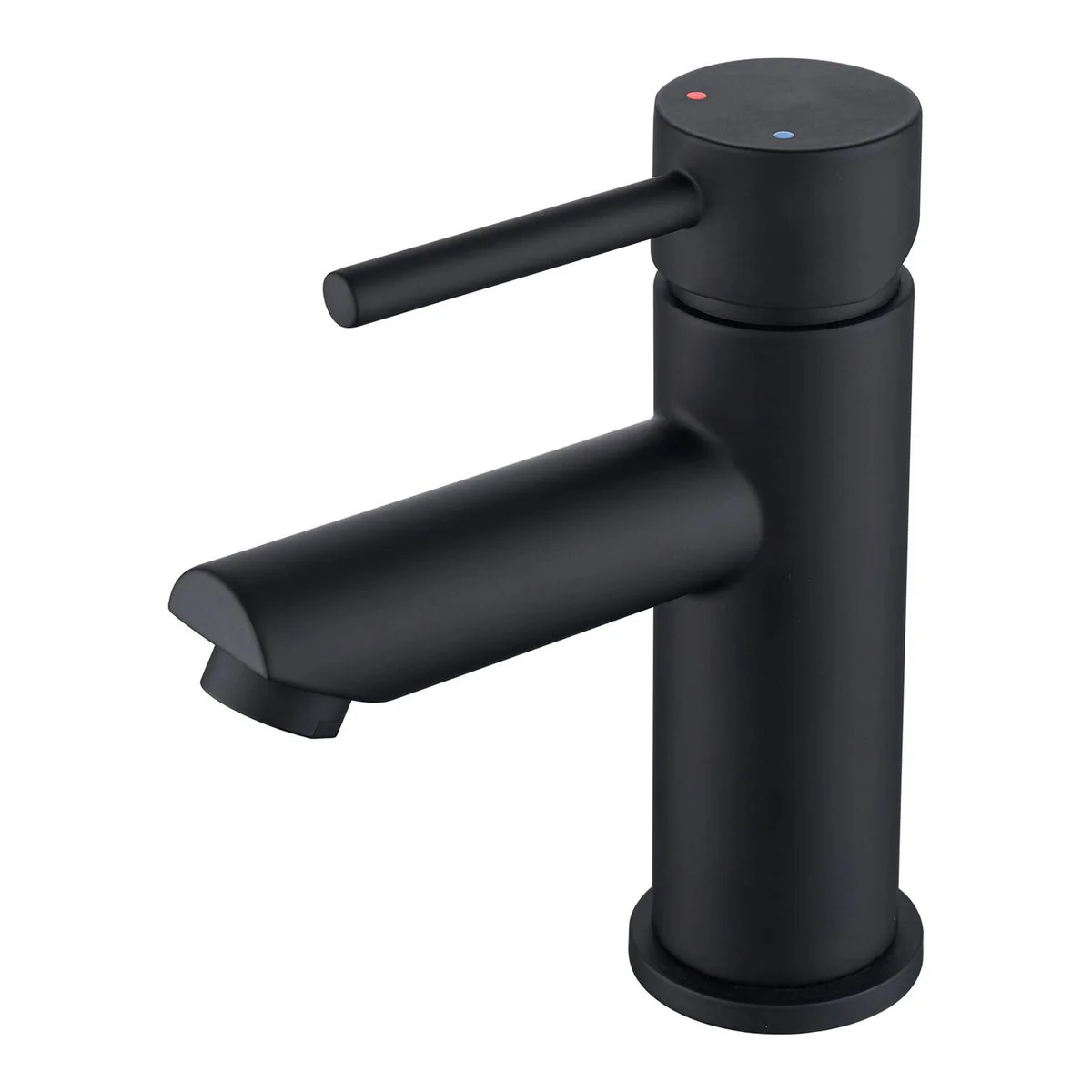 Estilo 35mm Matte Black Pin Lever Basin Mixer - Water Efficient - Modern Design