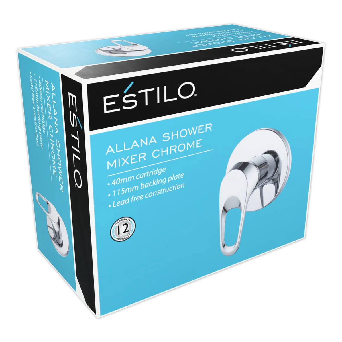Estilo Chrome Allana Lever Shower Mixer - 40mm - Lead-Free - Easy Install - Image 2