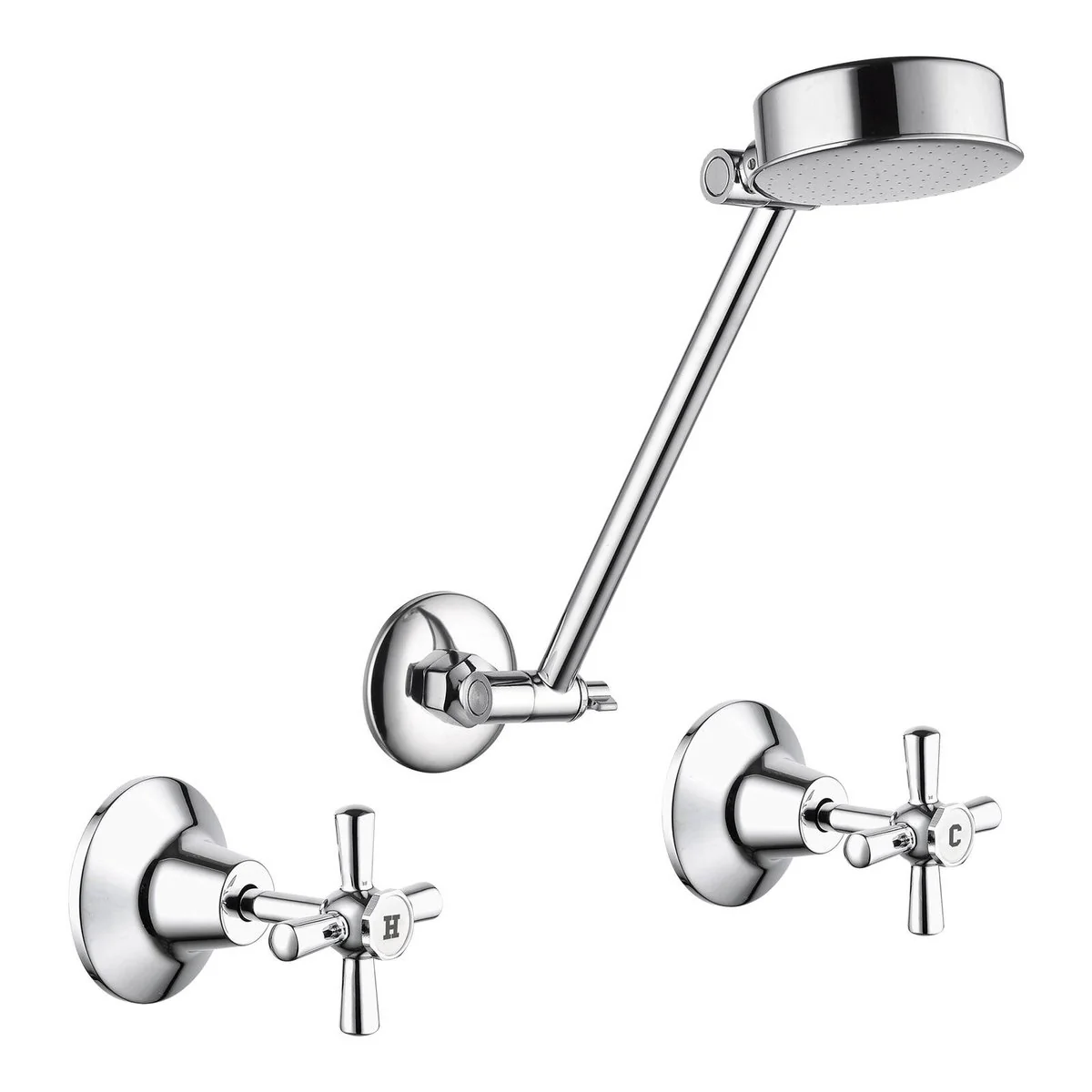 Estilo Chrome Jumper Valve Shower Set - WELS 3 Star - 9L Min - Water Efficient
